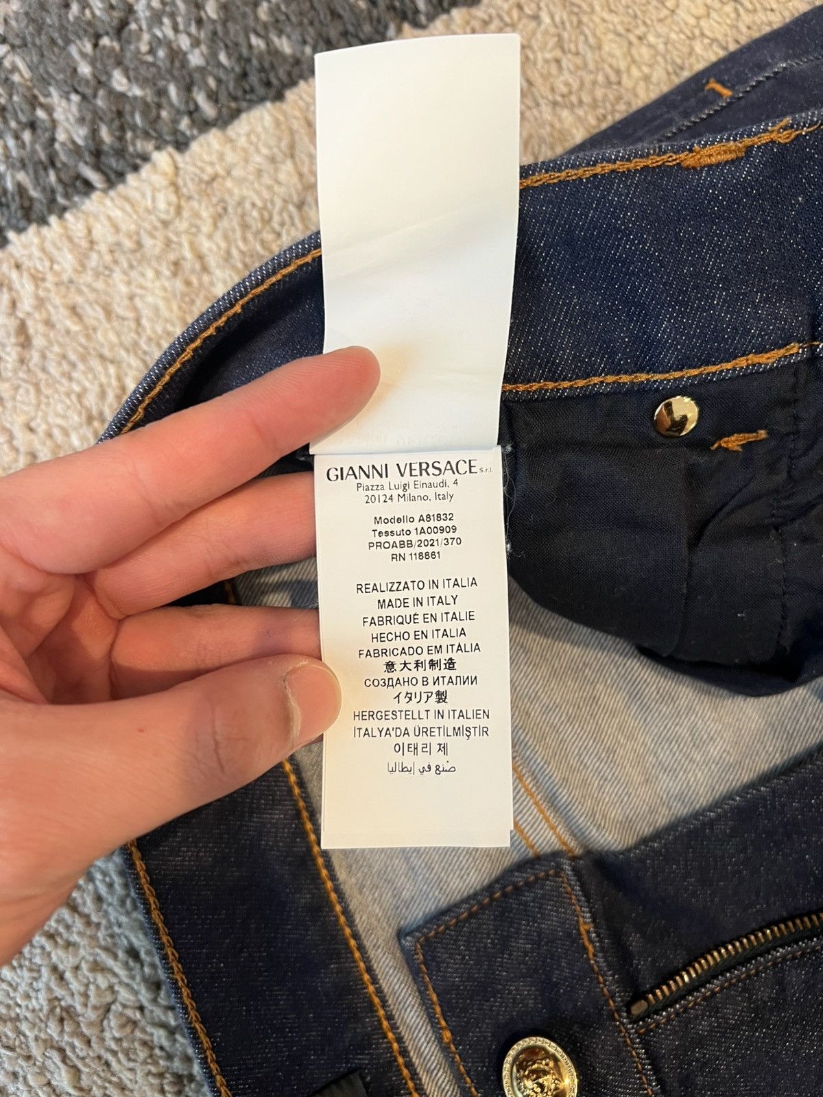 Versace Versace Mens Jeans Blue Wash Taylor Fit Size US 31 - 12 Thumbnail