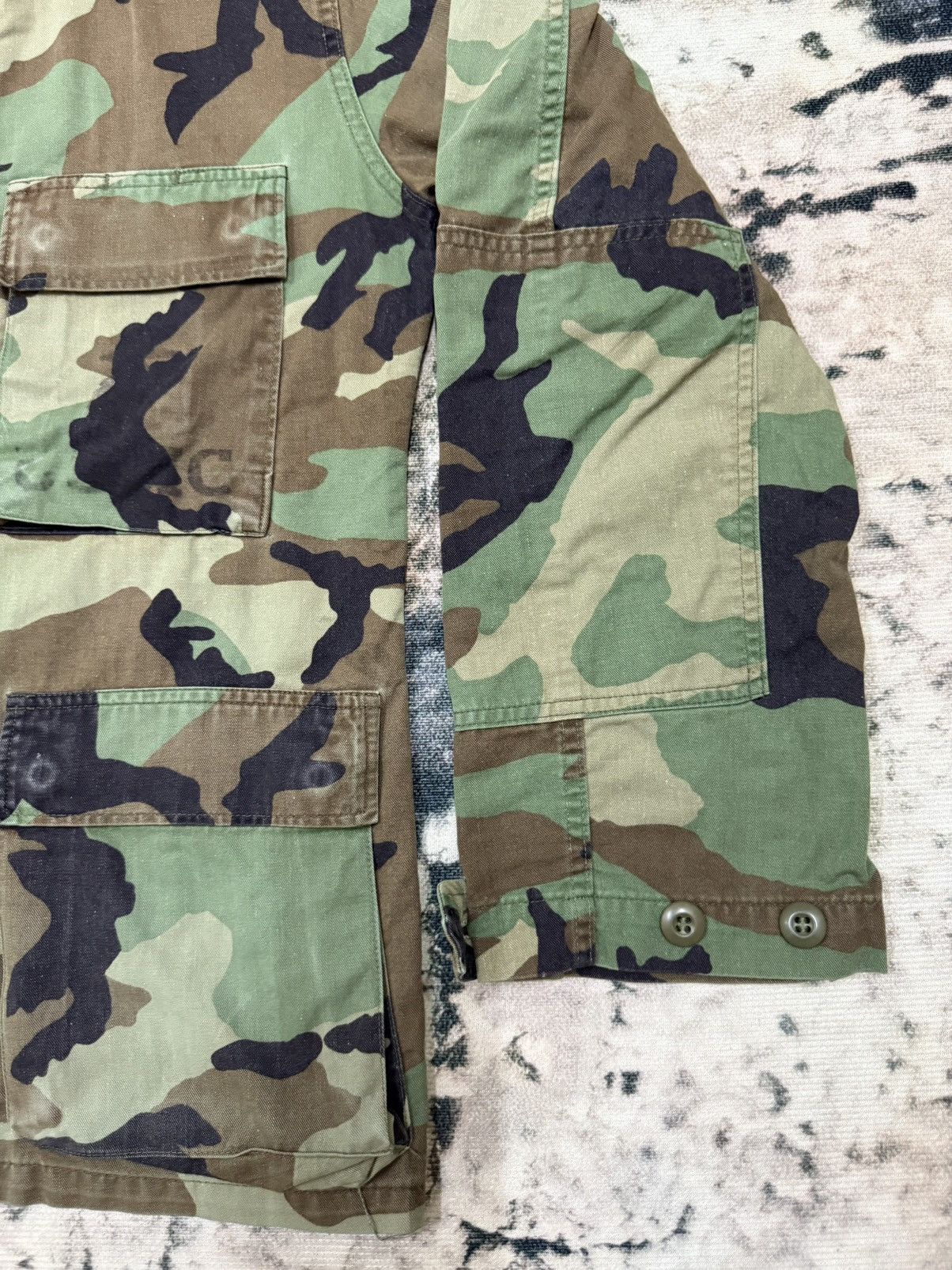 Vintage Vintage US Army USMC Combat Camoflage Patern Jacket Size US S / EU 44-46 / 1 - 5 Thumbnail
