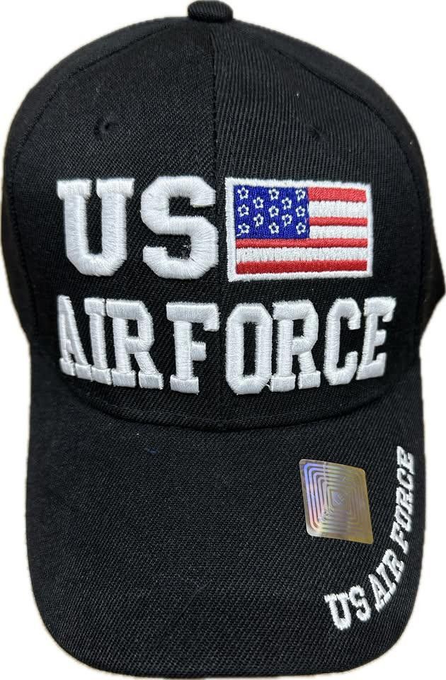 Designer US AIR FORCE Embroidered Cap Dad Hat Black Size ONE SIZE - 1 Thumbnail