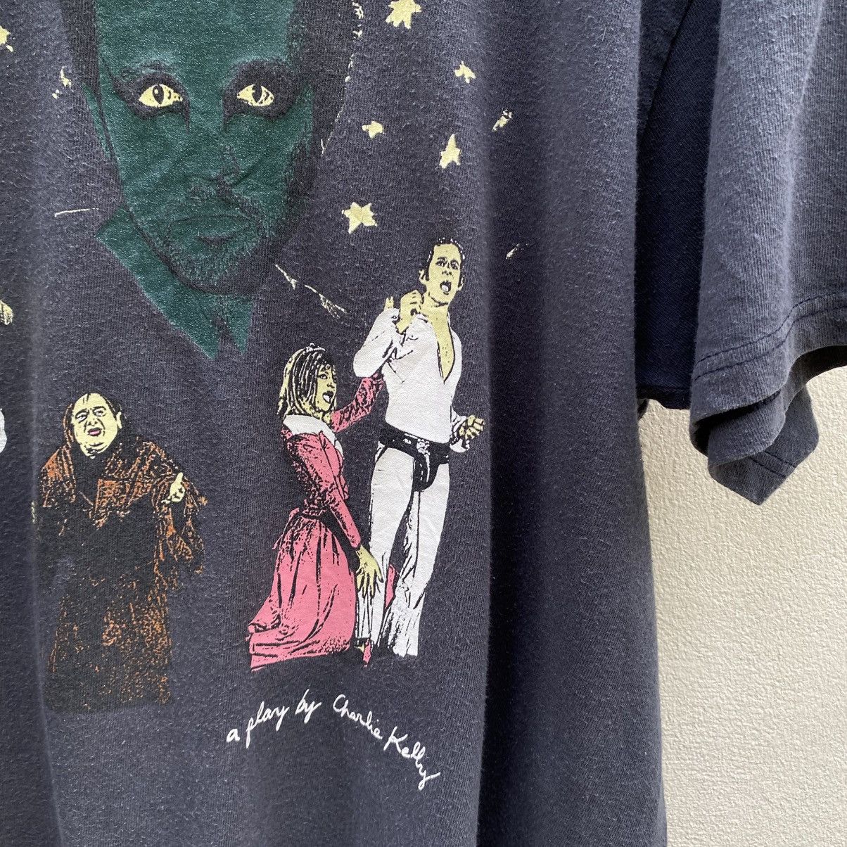 Designer THE NIGHTMAN COMETH Dark Gray Logo Print Short Sleeve Tee Size US L / EU 52-54 / 3 - 5 Thumbnail