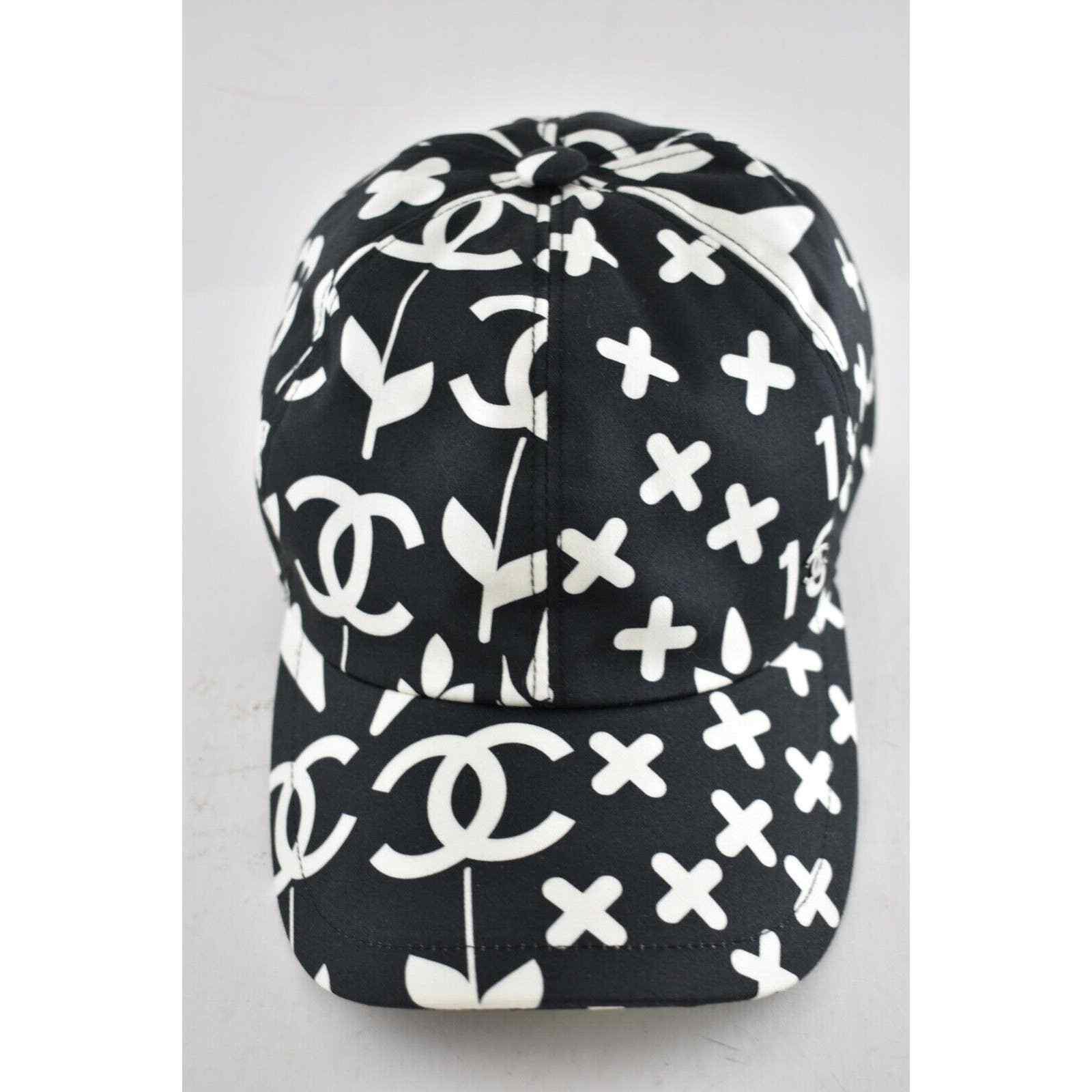 Chanel Chanel 22P Graffiti Logo Baseball Cap Curved Peak Hat Size ONE SIZE - 4 Thumbnail