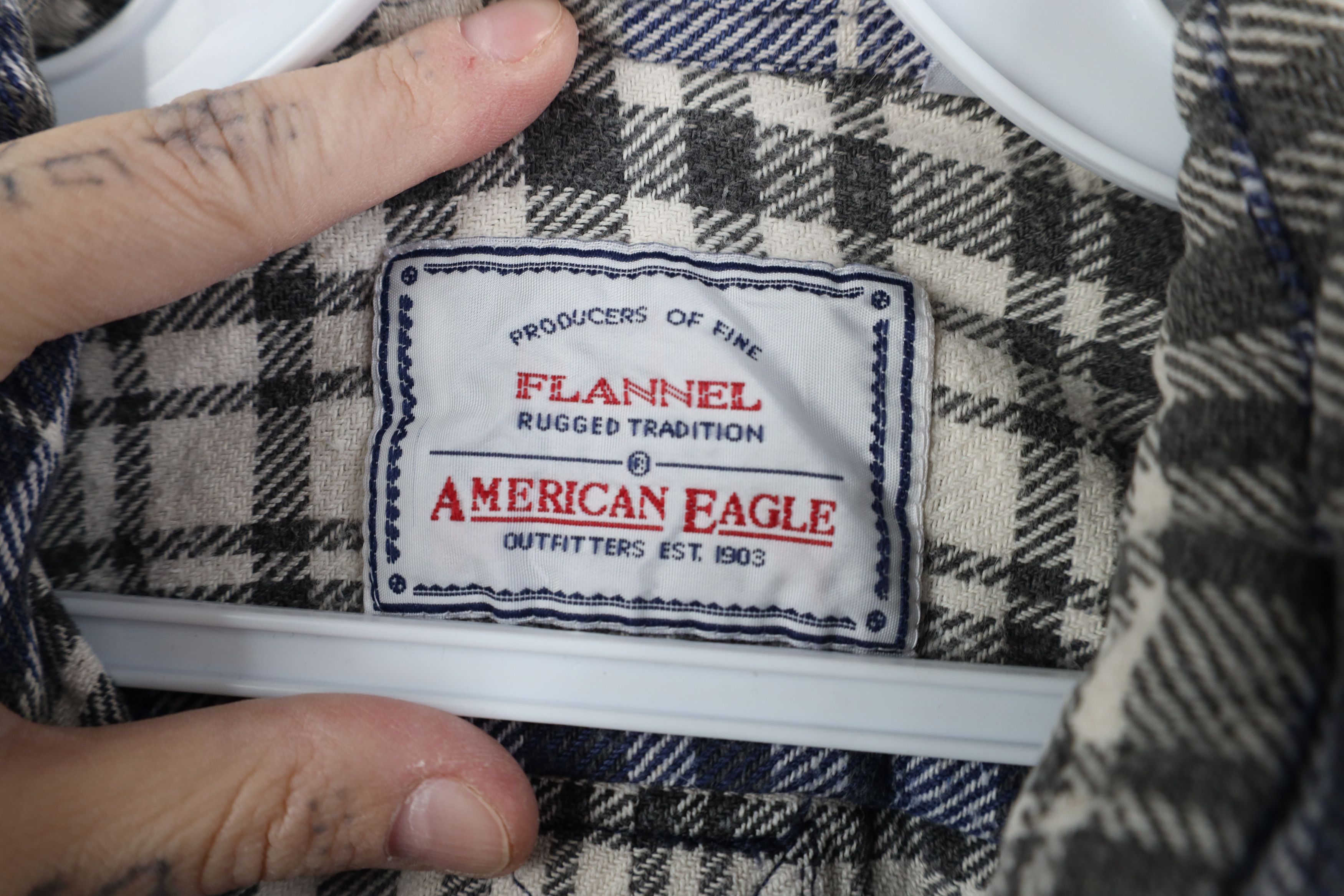 American Eagle Outfitters Vintage 90s American Eagle Outfitters Flannel Button Shirt Size US L / EU 52-54 / 3 - 9 Thumbnail