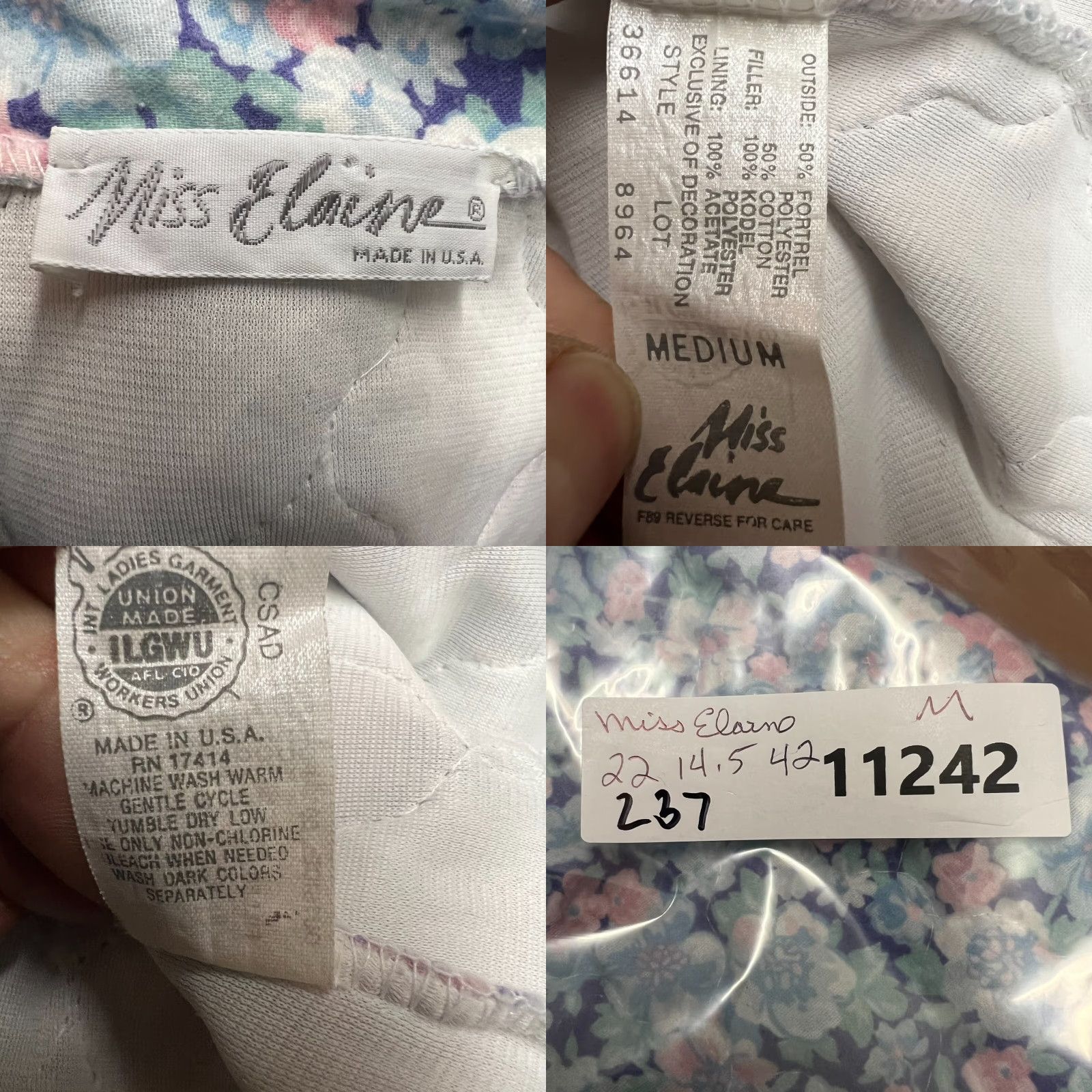 Vintage Vintage Miss Elaine Dress M 70s 80s Floral Quilted Snap Farm Prairie Size M / US 6-8 / IT 42-44 - 8 Thumbnail