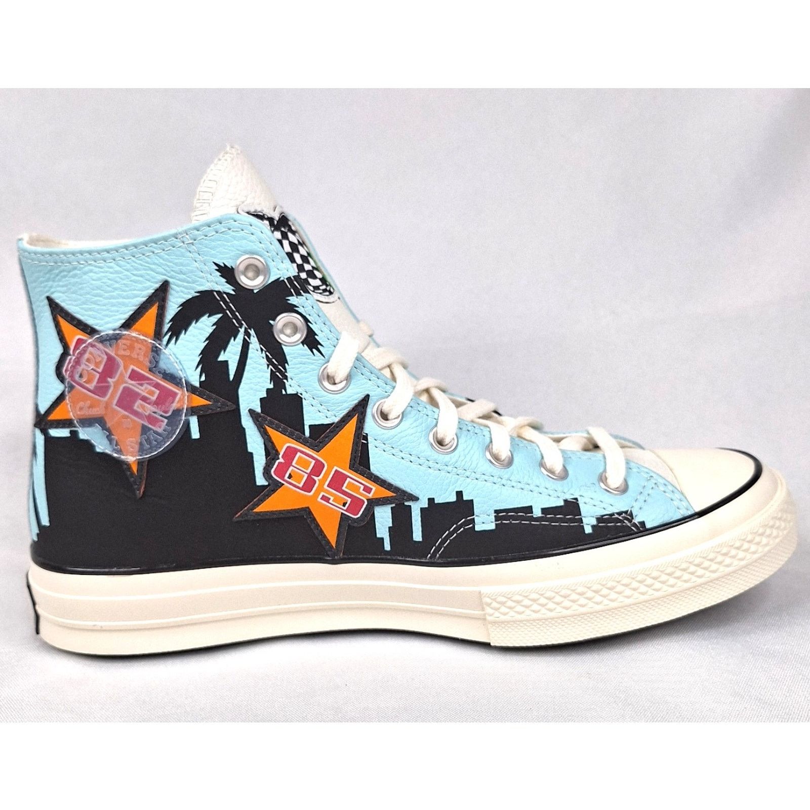 Converse Chinatown CONVERSE Lakers Poolside Hi-Top Leather Sneakers Size US 10.5 / EU 43-44 - 3 Thumbnail