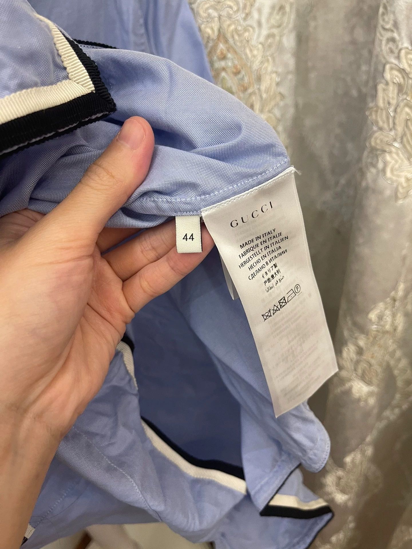 Gucci Gucci Men's 44 Timeless Authentic Shirt Size US S / EU 44-46 / 1 - 6 Thumbnail