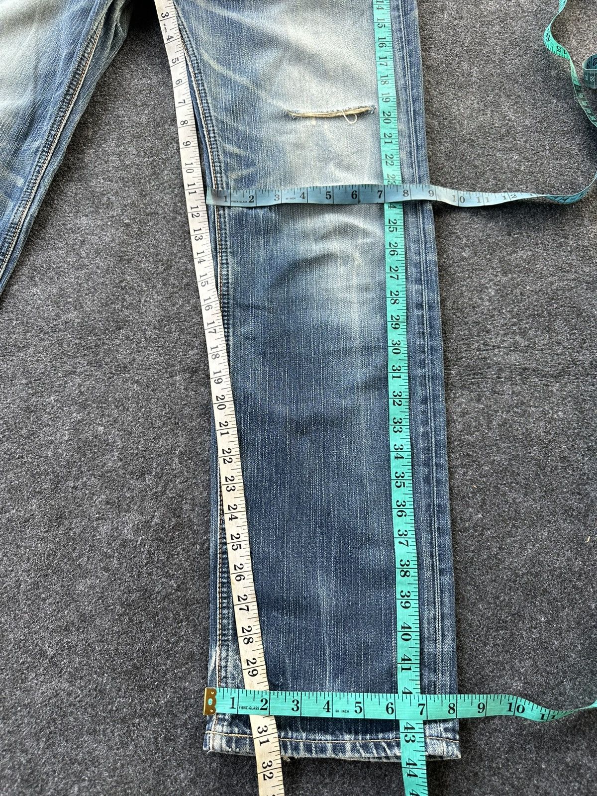 Wrangler 🔥90s Wrangler Distressed Vintage Denim D131 Size US 32 / EU 48 - 14 Thumbnail