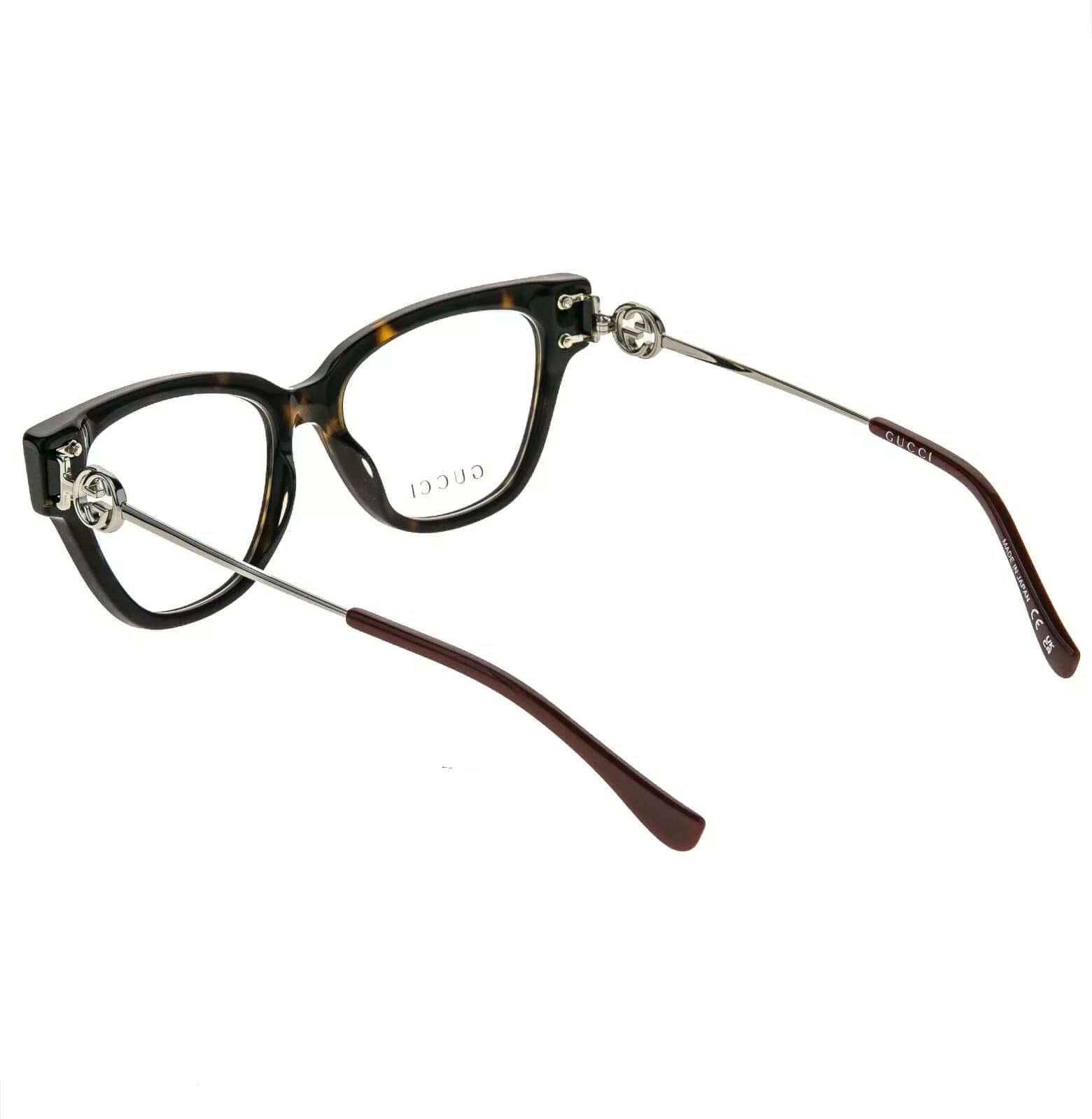 Gucci GUCCI 1205 Havana Silver Metal Logo Eyeglasses GG1205O 002 Size ONE SIZE - 8 Thumbnail