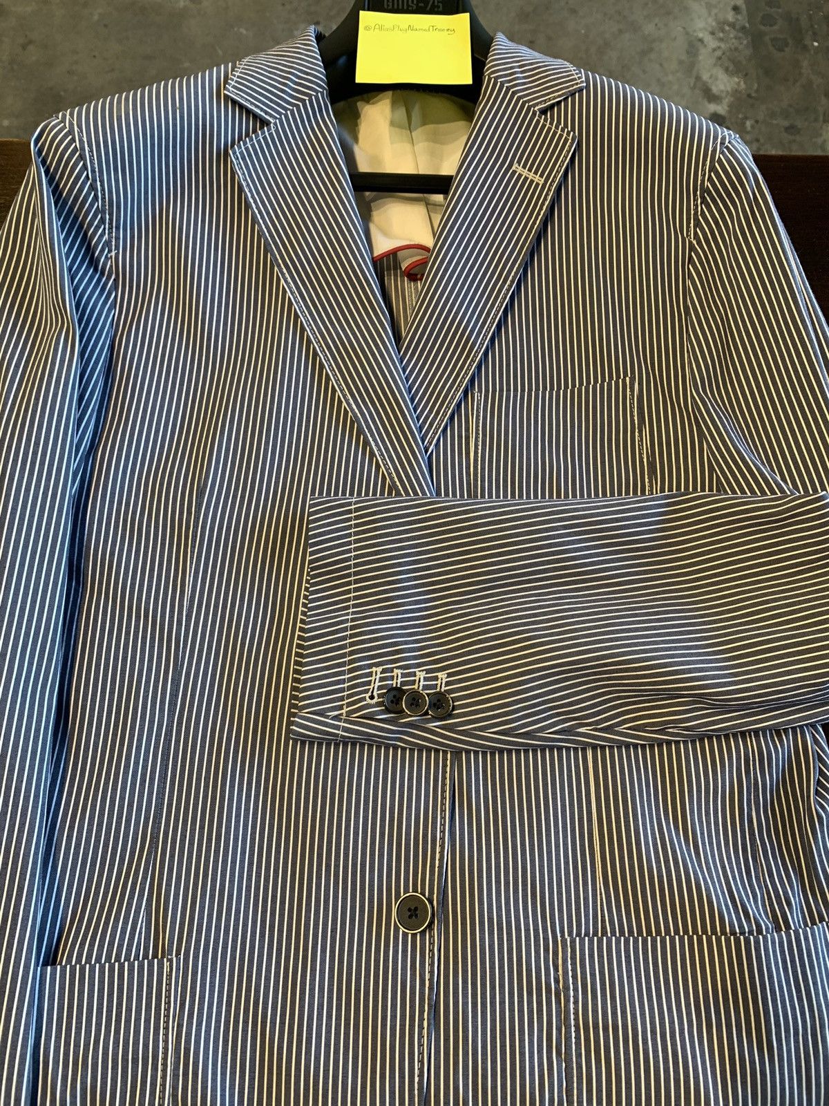 Gant Gant 2BTN Stripe Jacket Size 52R - 1 Thumbnail
