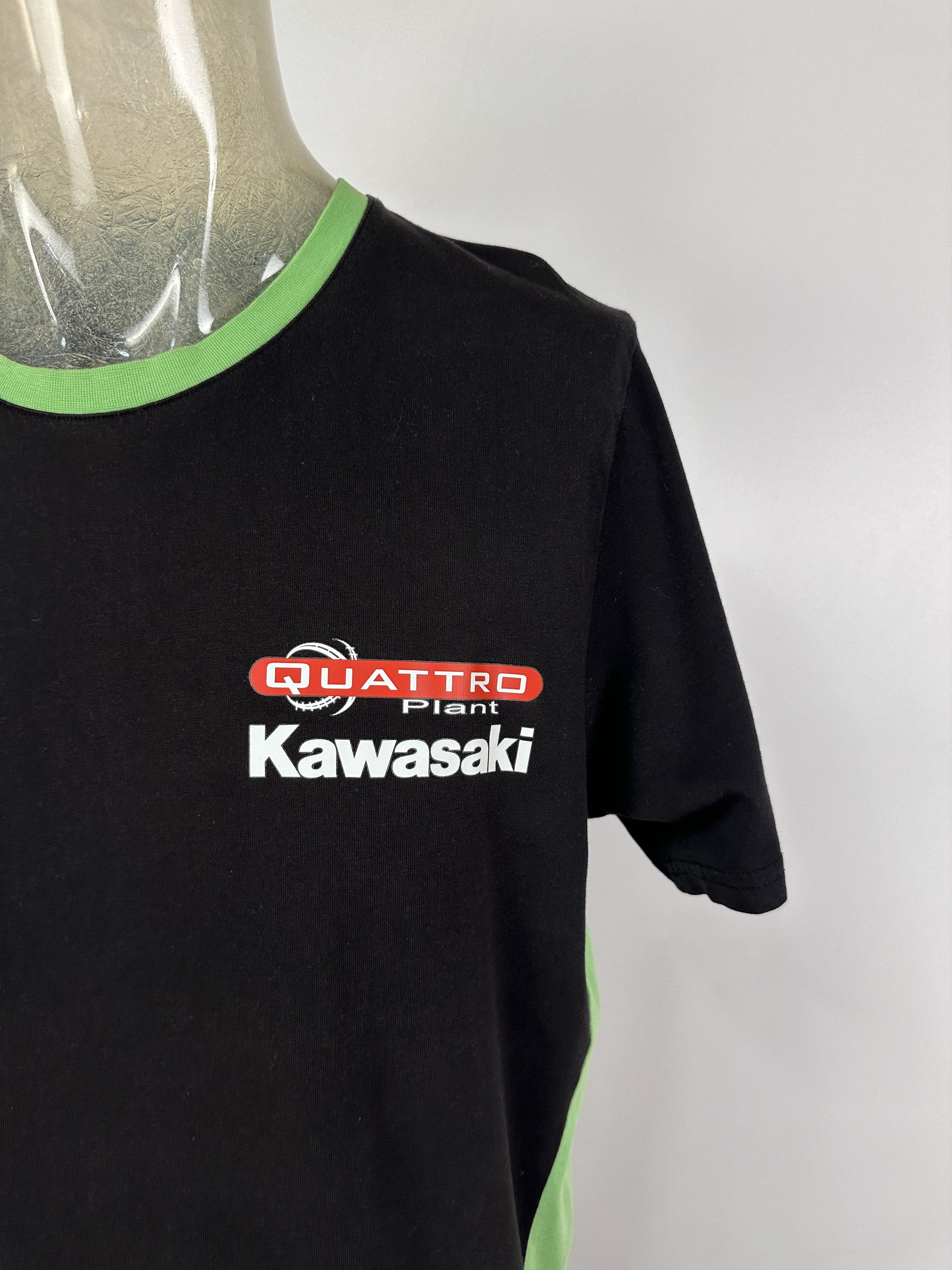 Vintage Kawasaki Quattro Plant Black T Shirt Size XL Size US XL / EU 56 / 4 - 2 Thumbnail