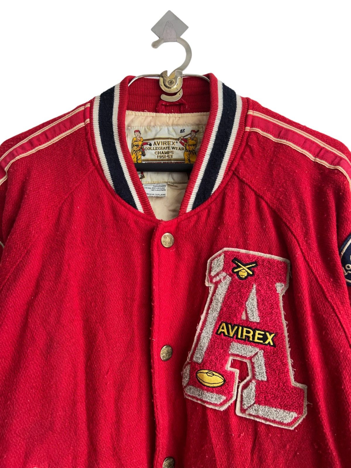 Aero Leathers × Avirex × Vintage 50s Avirex Champs Collegiate Patches Varsity Baseball Jacket Size US L / EU 52-54 / 3 - 4 Thumbnail