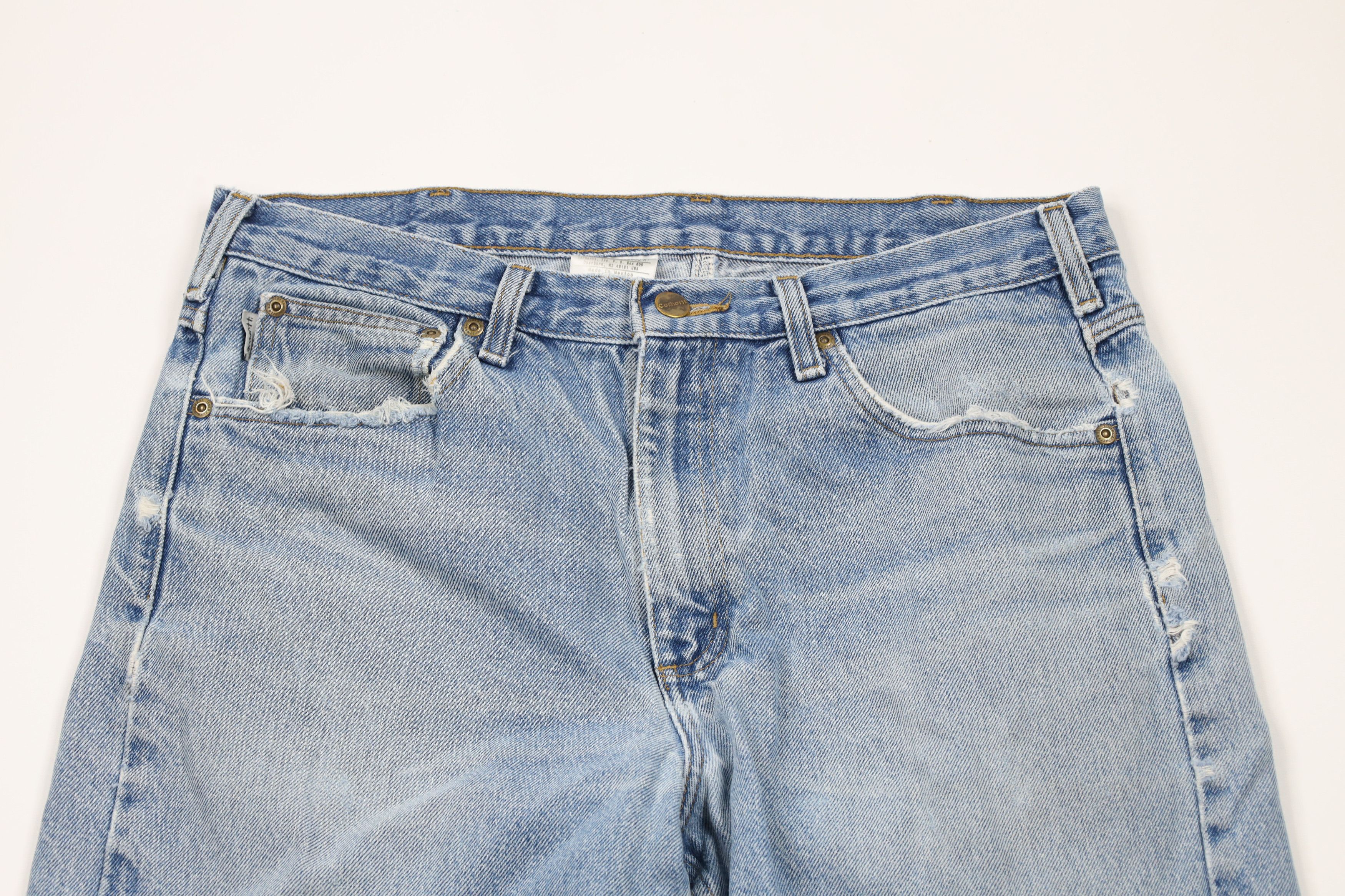 Carhartt × Vintage Vintage Carhartt Spell Out Traditional Fit Denim Jeans Blue Size US 34 / EU 50 - 2 Thumbnail