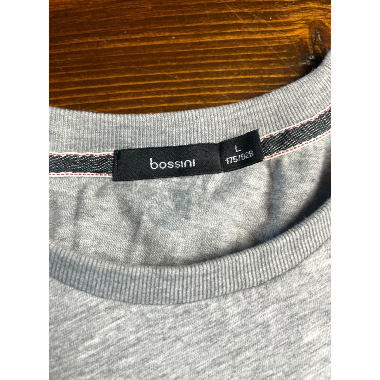 Paradise Bossini Shirt Men's Large Crew Neck T-Shirt Gray Blue Green Paradise Crew Neck Navy Blue? (Color: Gray) Size US L / EU 52-54 / 3 - 6 Thumbnail