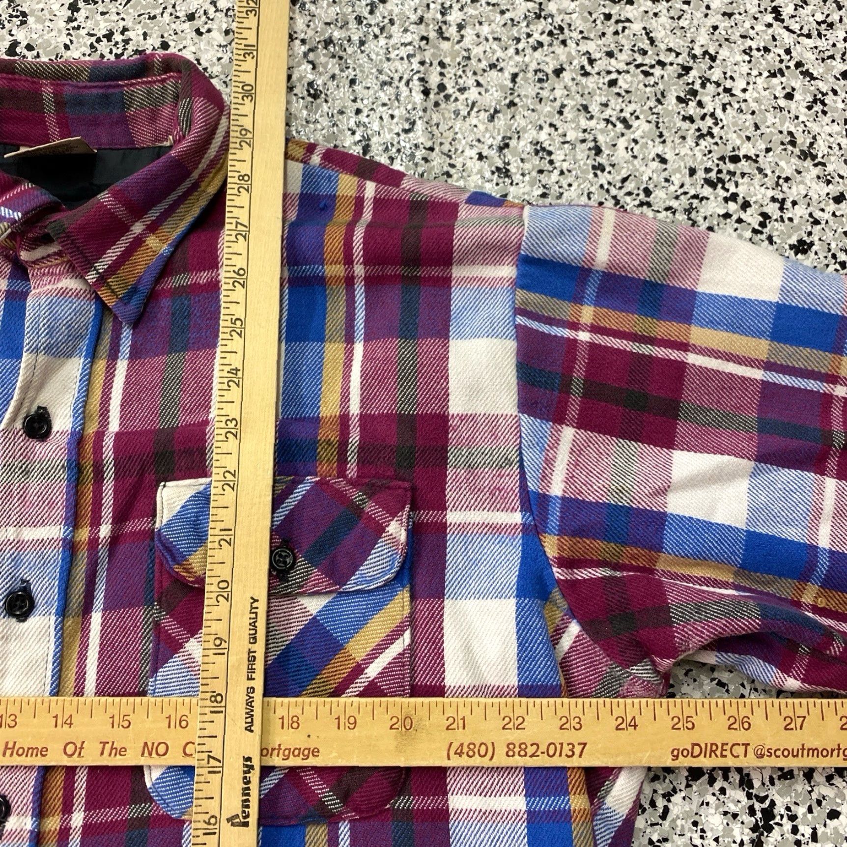 Vintage VINTAGE Five Brother Flannel Shirt Men XL Plaid Long Sleeve Button-Up Collared Pocketed Gray Cotton Blend - Regular Fit, Casual, Workwear Size US XL / EU 56 / 4 - 4 Thumbnail