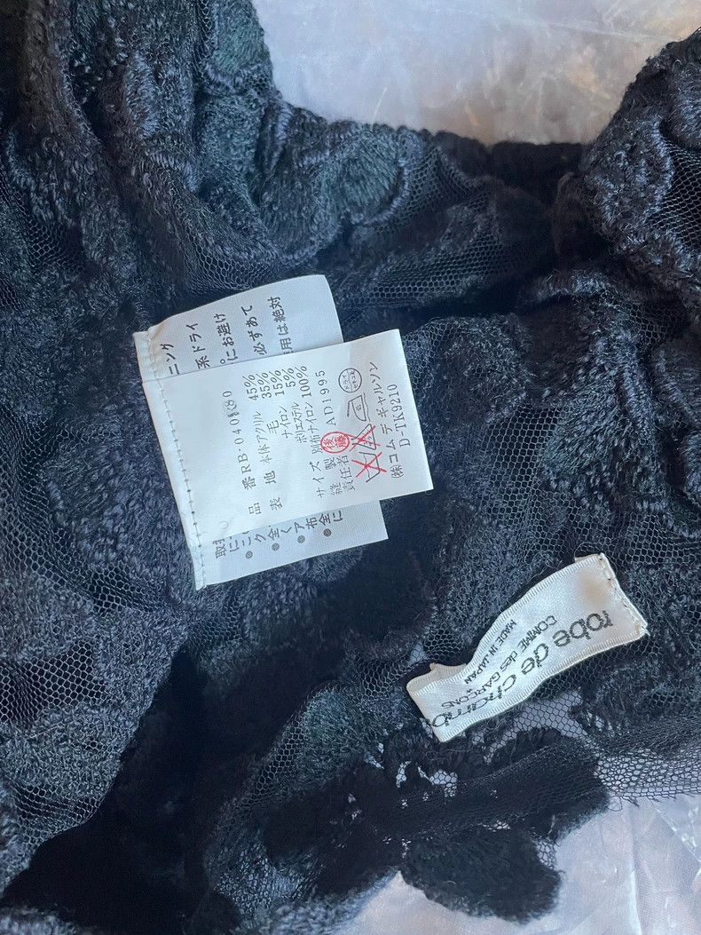 Comme des Garcons Comme Des Garcons Black Embroidered Mesh Knit Jacket Top S Size S / US 4 / IT 40 - 8 Thumbnail