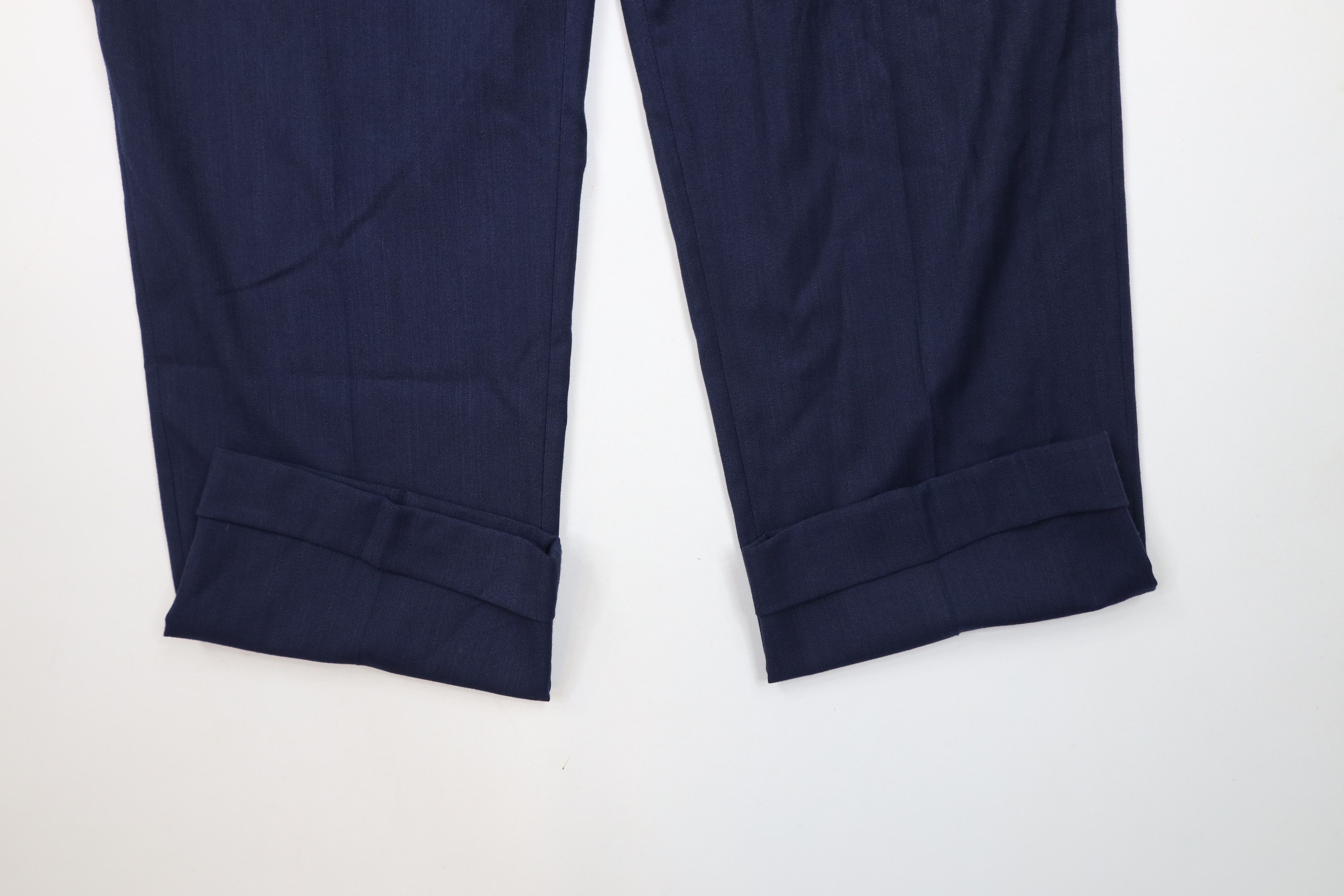 Ralph Lauren × Vintage Vintage Ralph Lauren Blend Pleated Wide Leg Chino Pants Blue Size US 38 / EU 54 - 5 Thumbnail