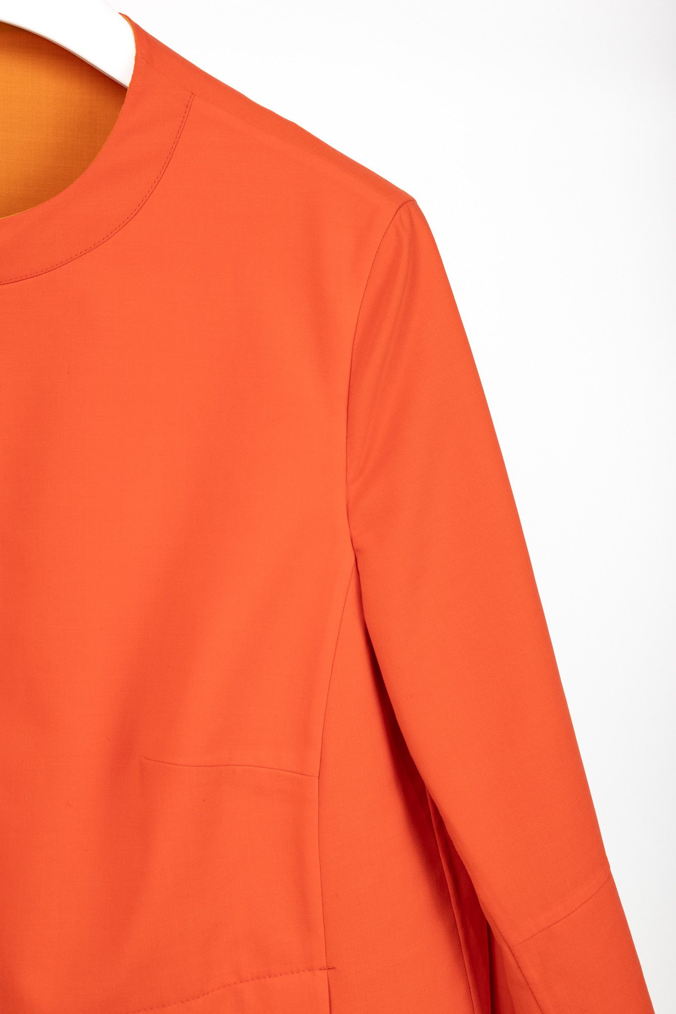 Akris Akris Reversible Firecracker Orange Cotton Trapeze Jacket Size XL / US 12-14 / IT 48-50 - 7 Thumbnail