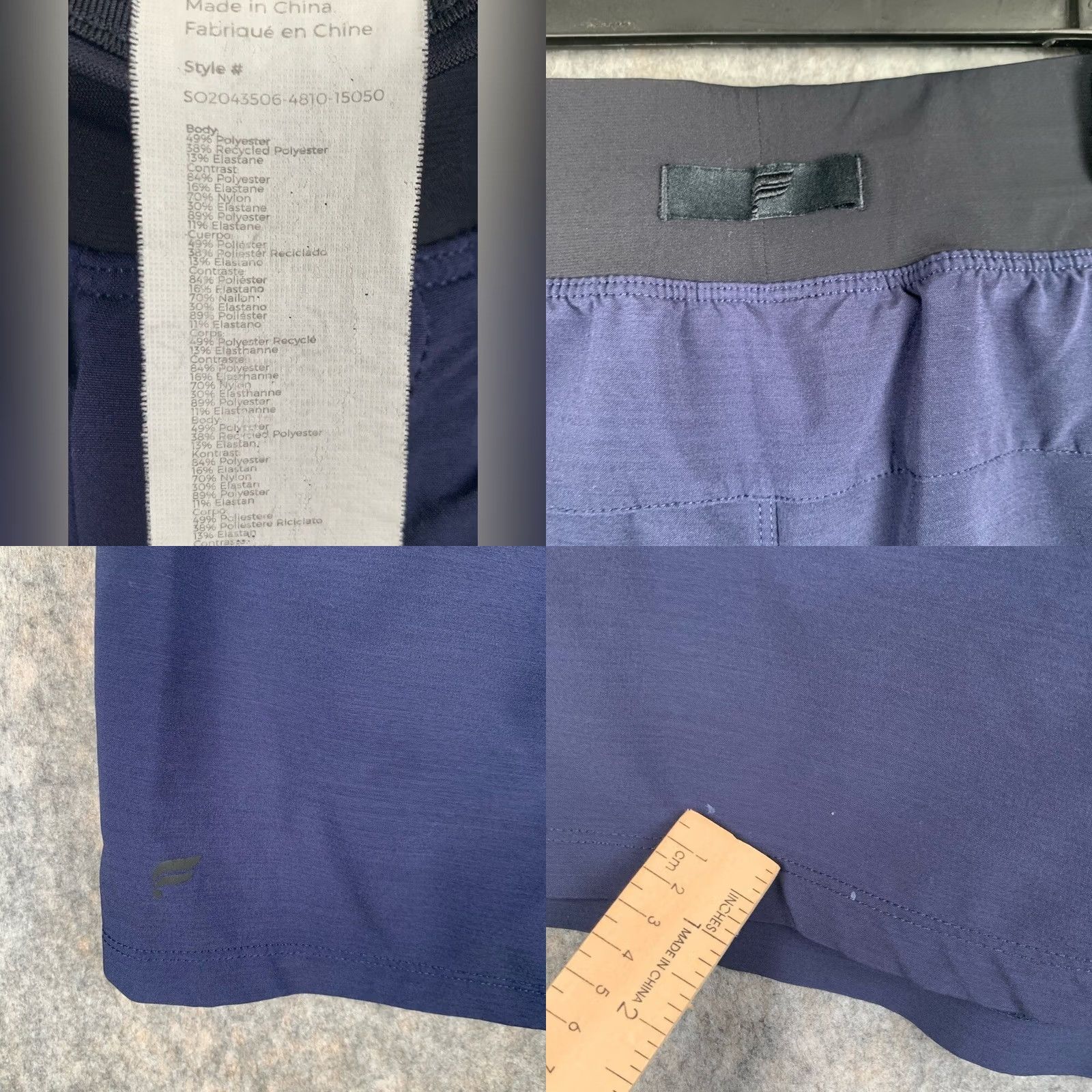 Fabletics Fabletics Men XL Blue Athletic Compression Lightweight Shorts Size US 36 / EU 52 - 8 Thumbnail
