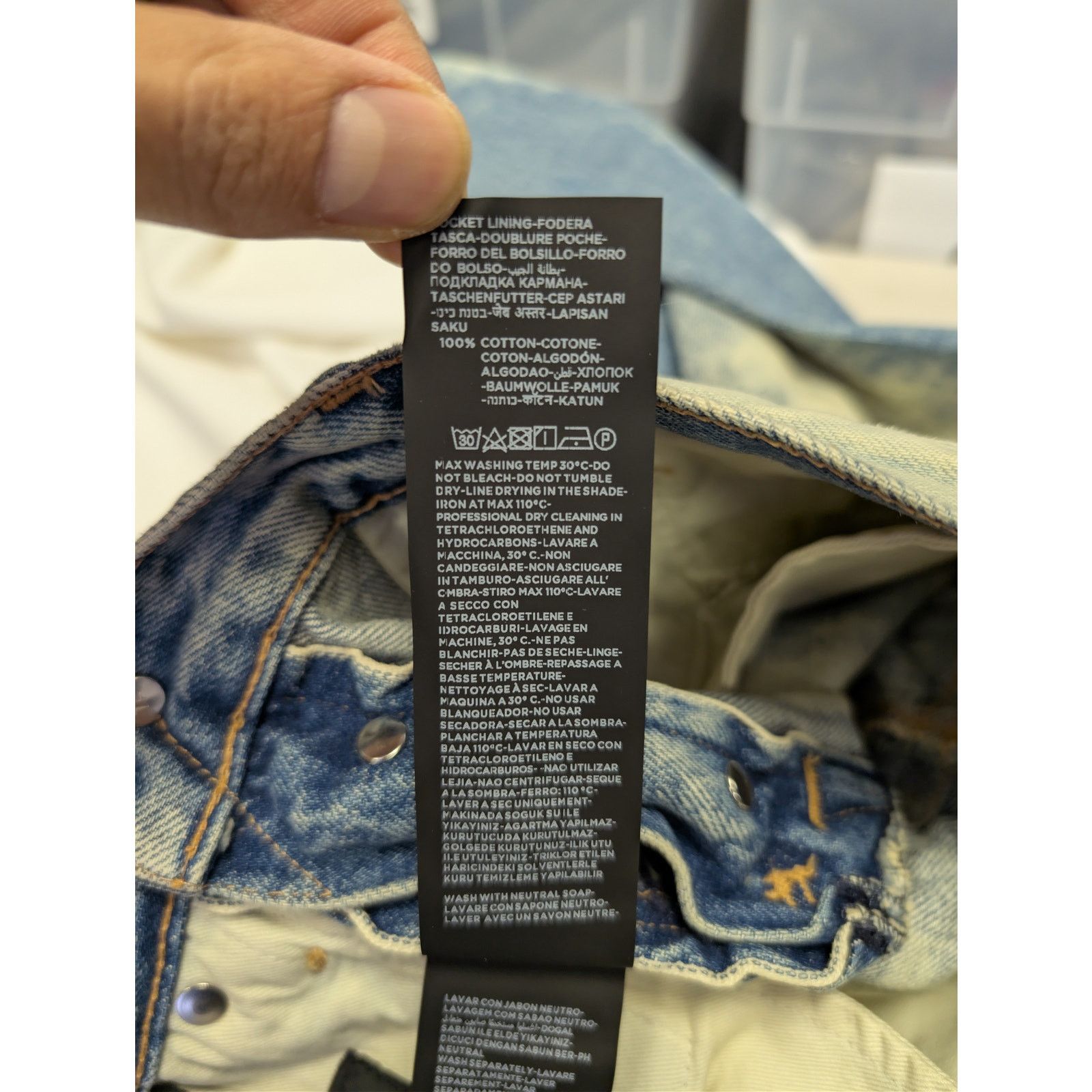 Tom Ford o1rshd1 Slim-Fit Denim Jeans in Pale Bleached Size US 30 / EU 46 - 20 Thumbnail