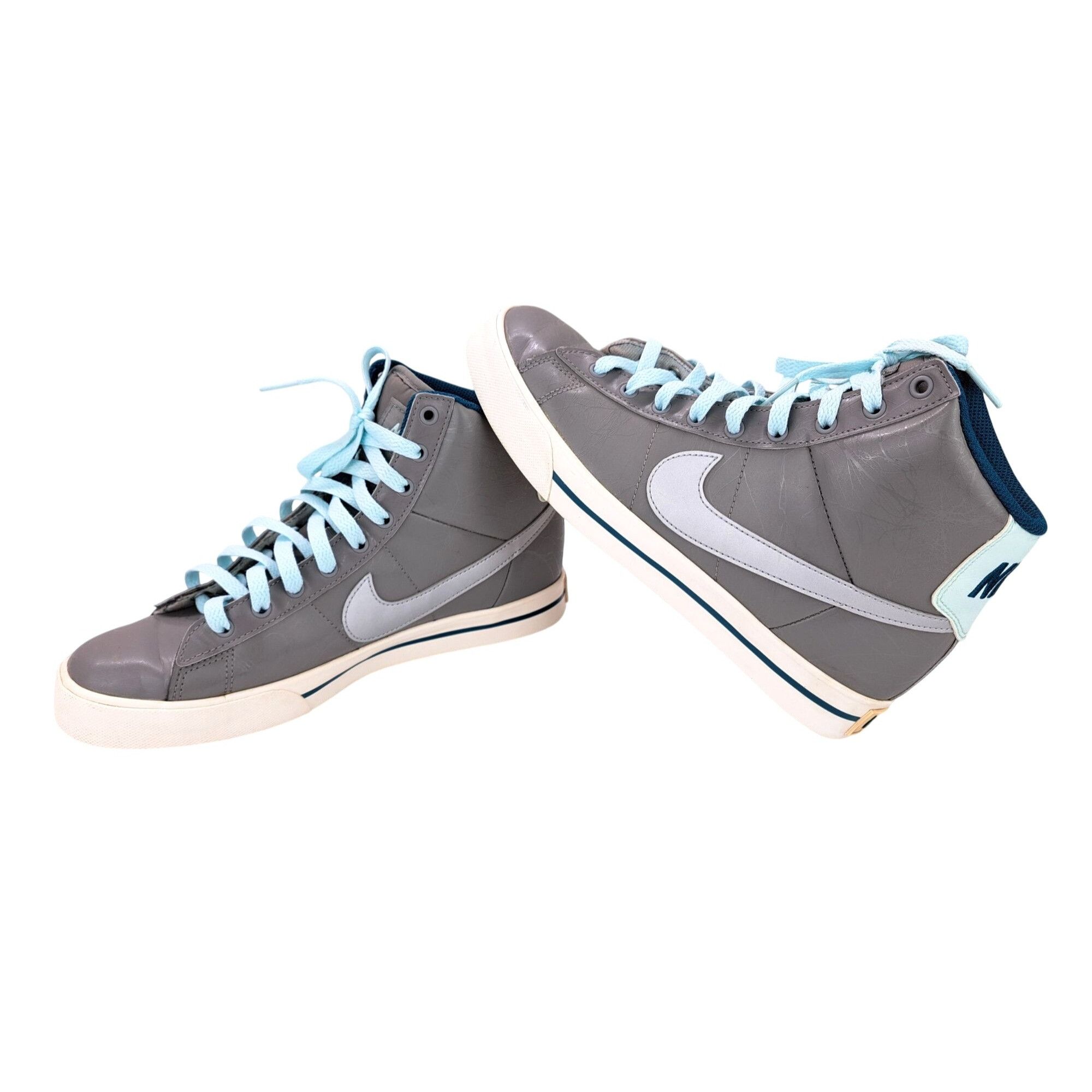 Nike Sweet Classic High Top Women Sneaker Shoe Gray Blue 10
