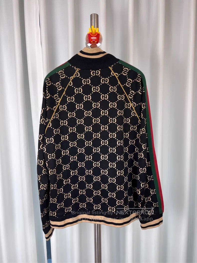 Gucci Gucci Black and gray full-printed logo school uniform jack Size US XL / EU 56 / 4 - 2 Thumbnail