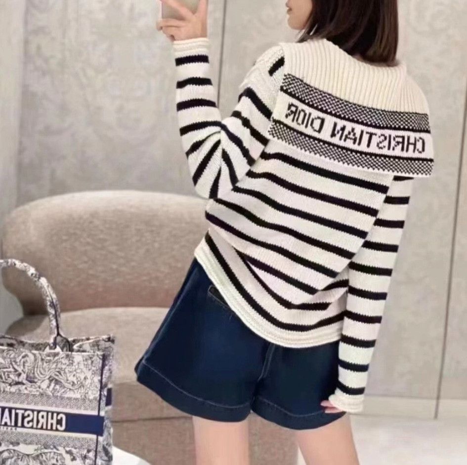 Dior Dior Sailor Collar Knit Sweater Size XXS / US 00 / IT 34 - 1 Thumbnail