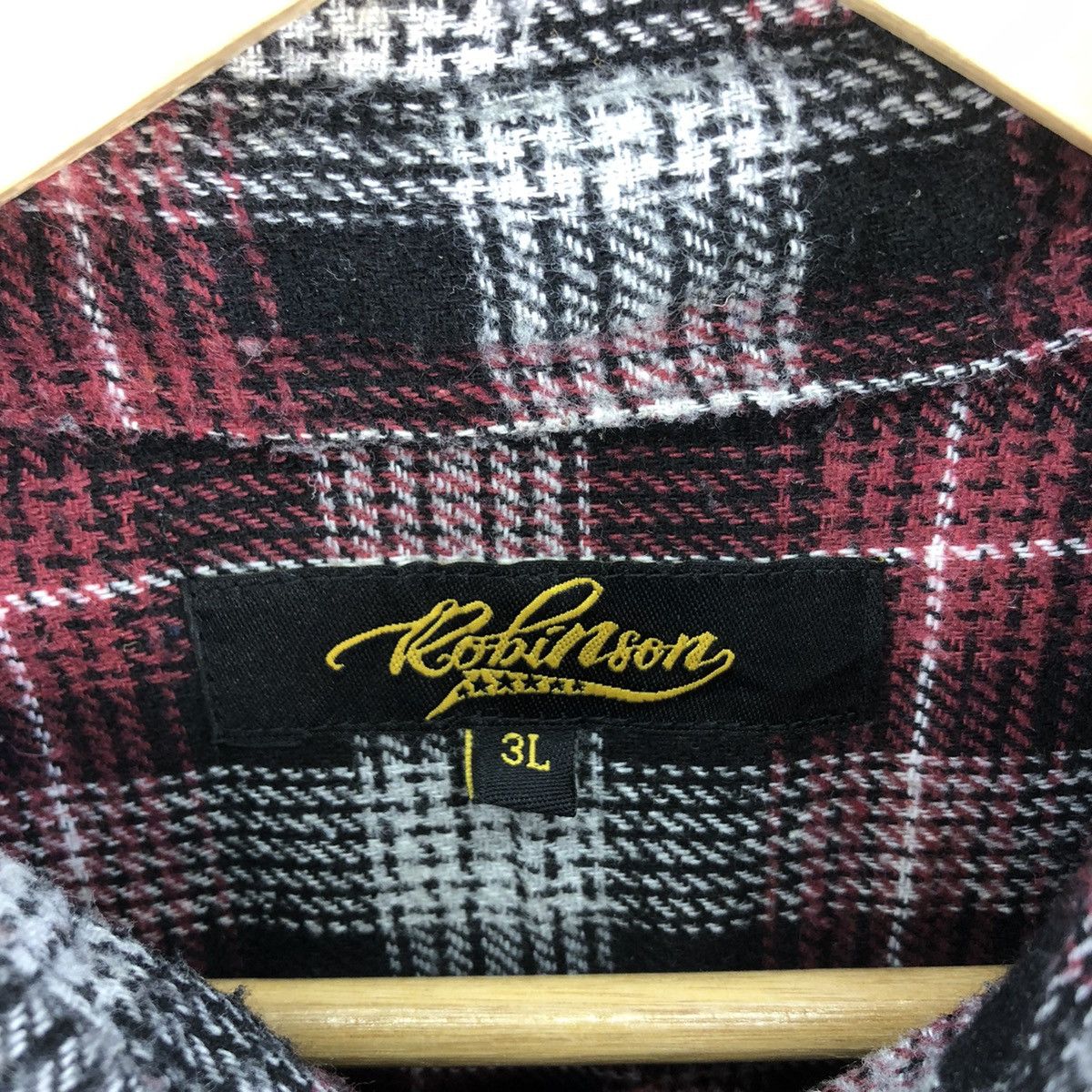 Japanese Brand Robinson Single Pocket 3 Fabric Plaid Checker Flannel Size US L / EU 52-54 / 3 - 13 Thumbnail