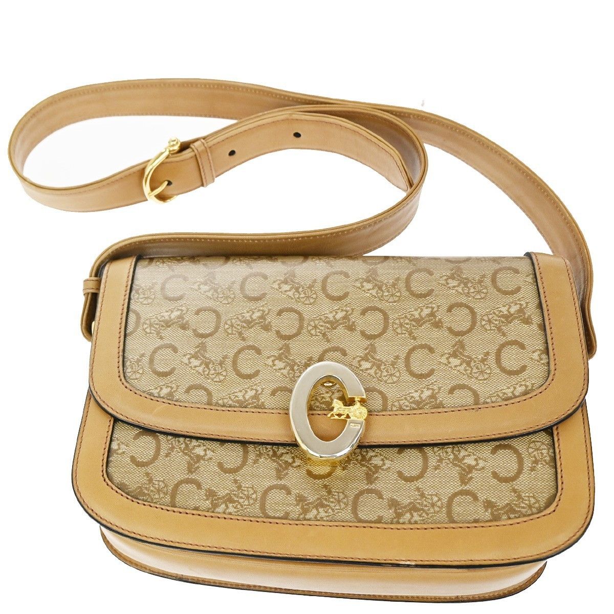 Celine Celine Vintage Horse Carriage C Macadam Shoulder Bag Canvas and Leather Size ONE SIZE - 1 Thumbnail