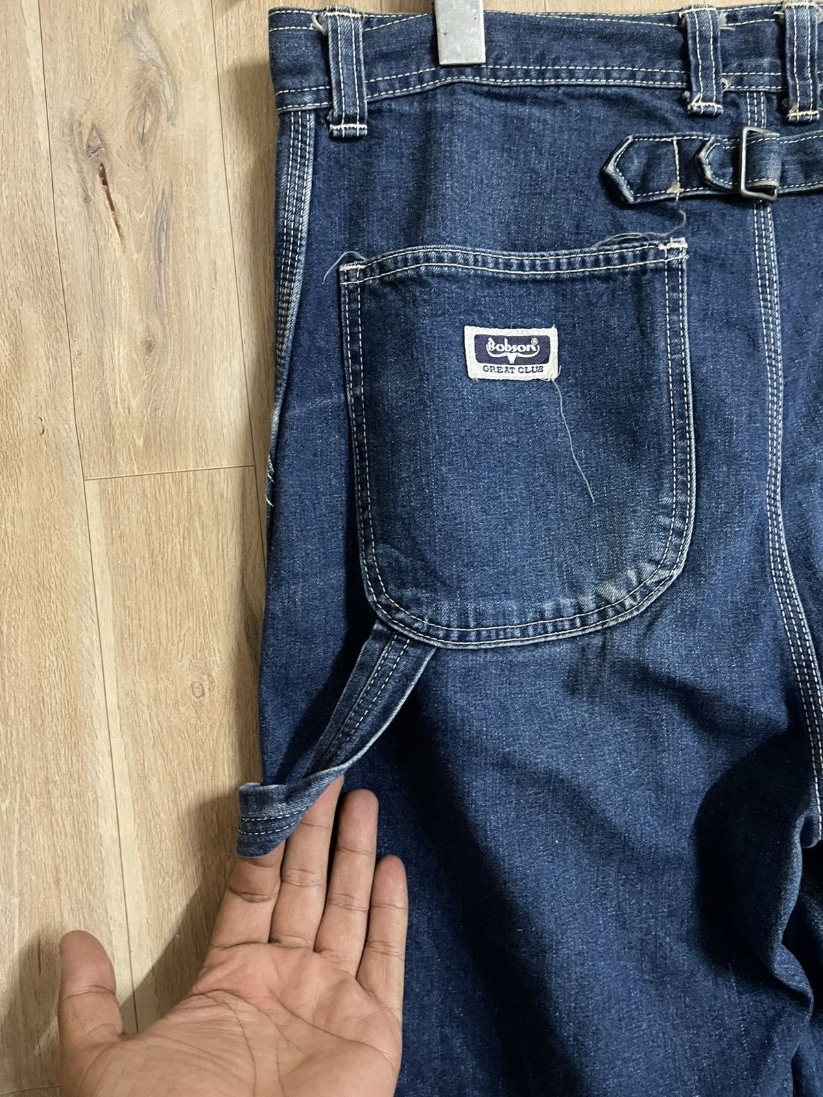 Vintage Vintage 60’s Carpenter Pants W33 L42 Buckle Back by Bobson Size US 33 - 8 Thumbnail