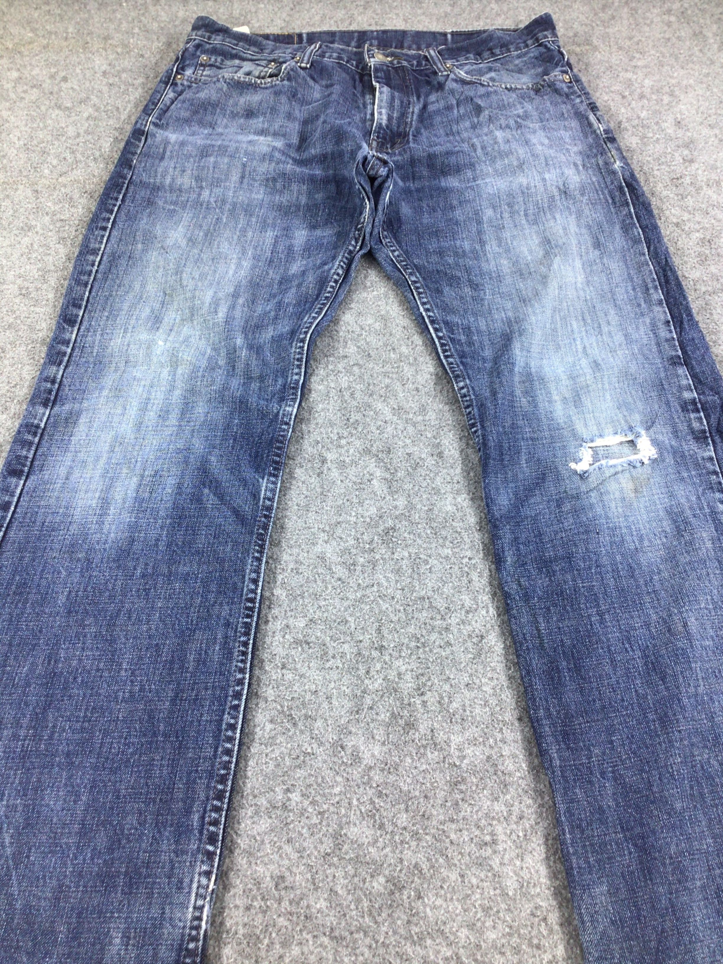 Levi's Vintage Levi's 514 Jeans Blue Wash Distressed Denim KJ303 Size US 34 / EU 50 - 3 Thumbnail