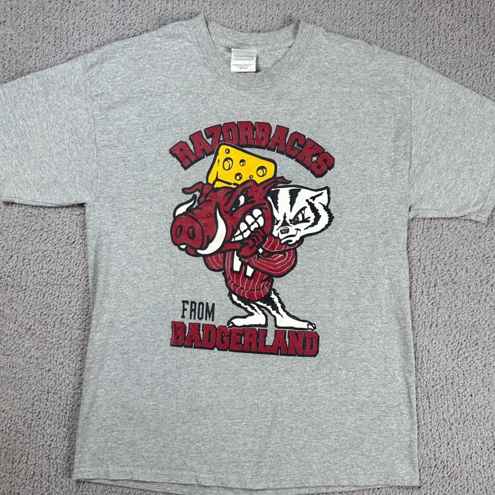 Other Arkansas Razorbacks From Badgerland T Shirt Gray Adult L Size US L / EU 52-54 / 3 - 1 Thumbnail