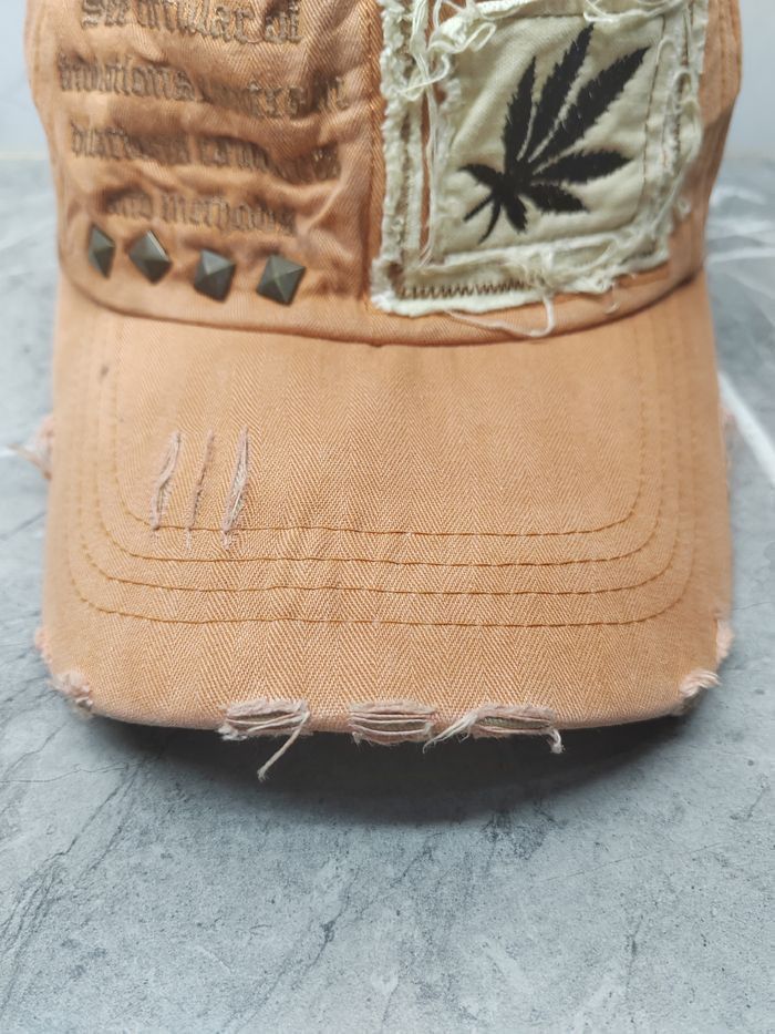 Vintage Vintage Marijuana Logo Distressed Style Cap Hat Size ONE SIZE - 3 Thumbnail