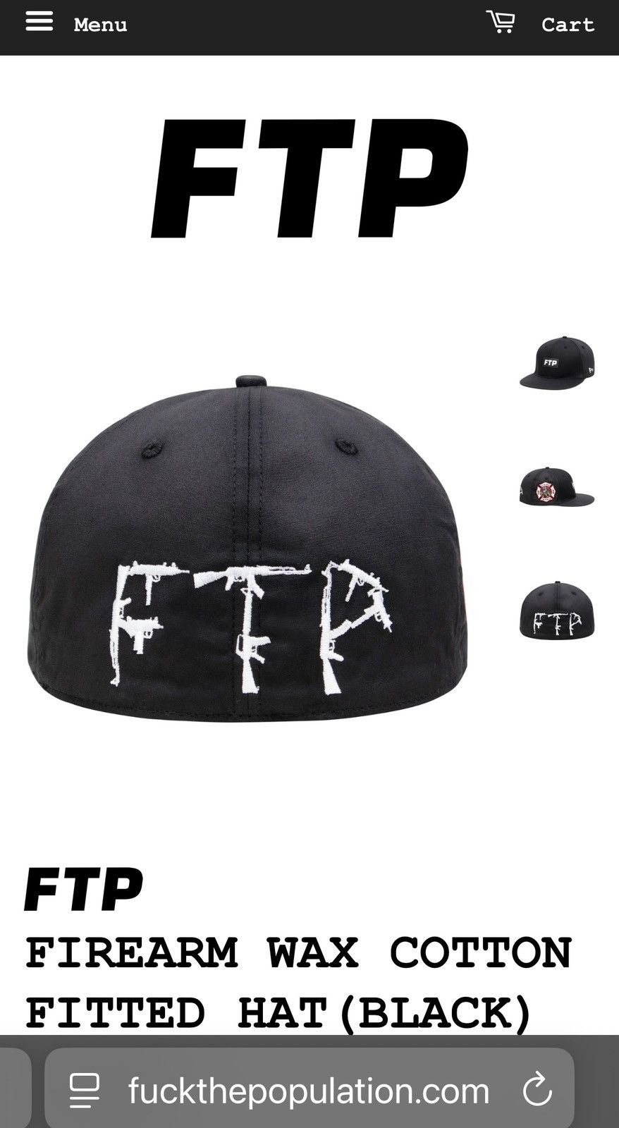 Fuck The Population FTP AK Hat Size ONE SIZE - 3 Thumbnail