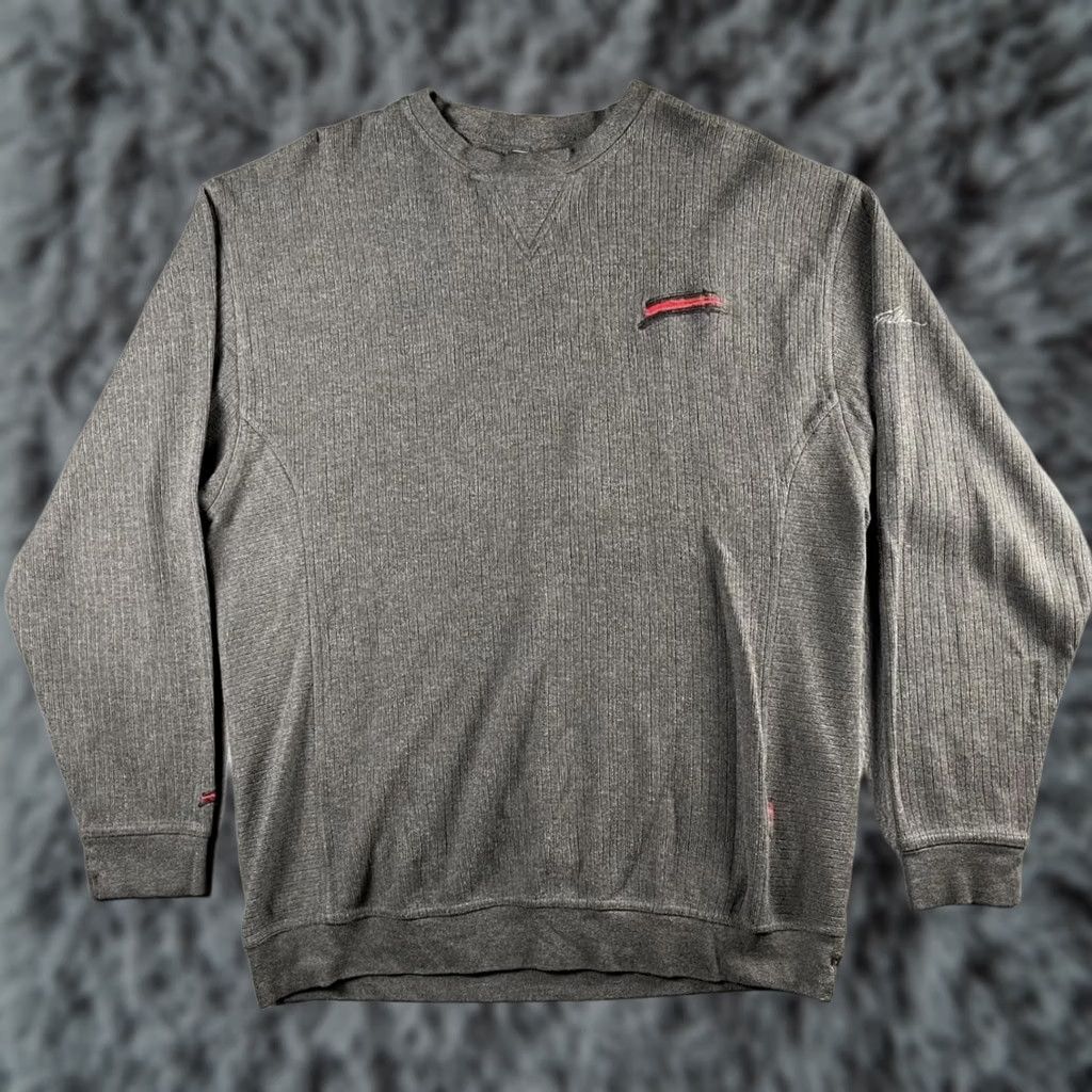 Fubu FUBU Sweatshirt Mens XL Gray Crewneck Logo Ribbed Knit Y2K Preppy Streetwear Size US XL / EU 56 / 4 - 1 Thumbnail