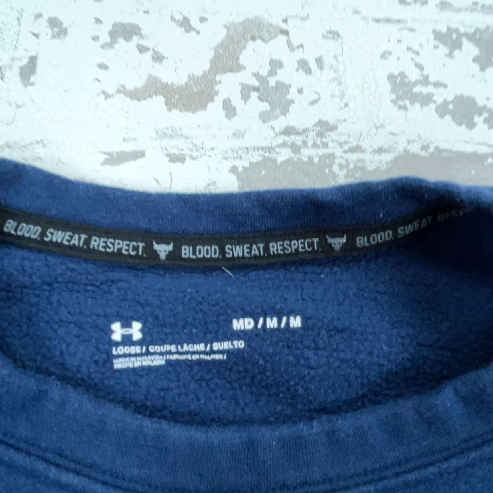 Under Armour Under Armour Project Rock Sweatshirt Women M Blue Crop Top Sweater Loose Womens Size M / US 6-8 / IT 42-44 - 2 Thumbnail
