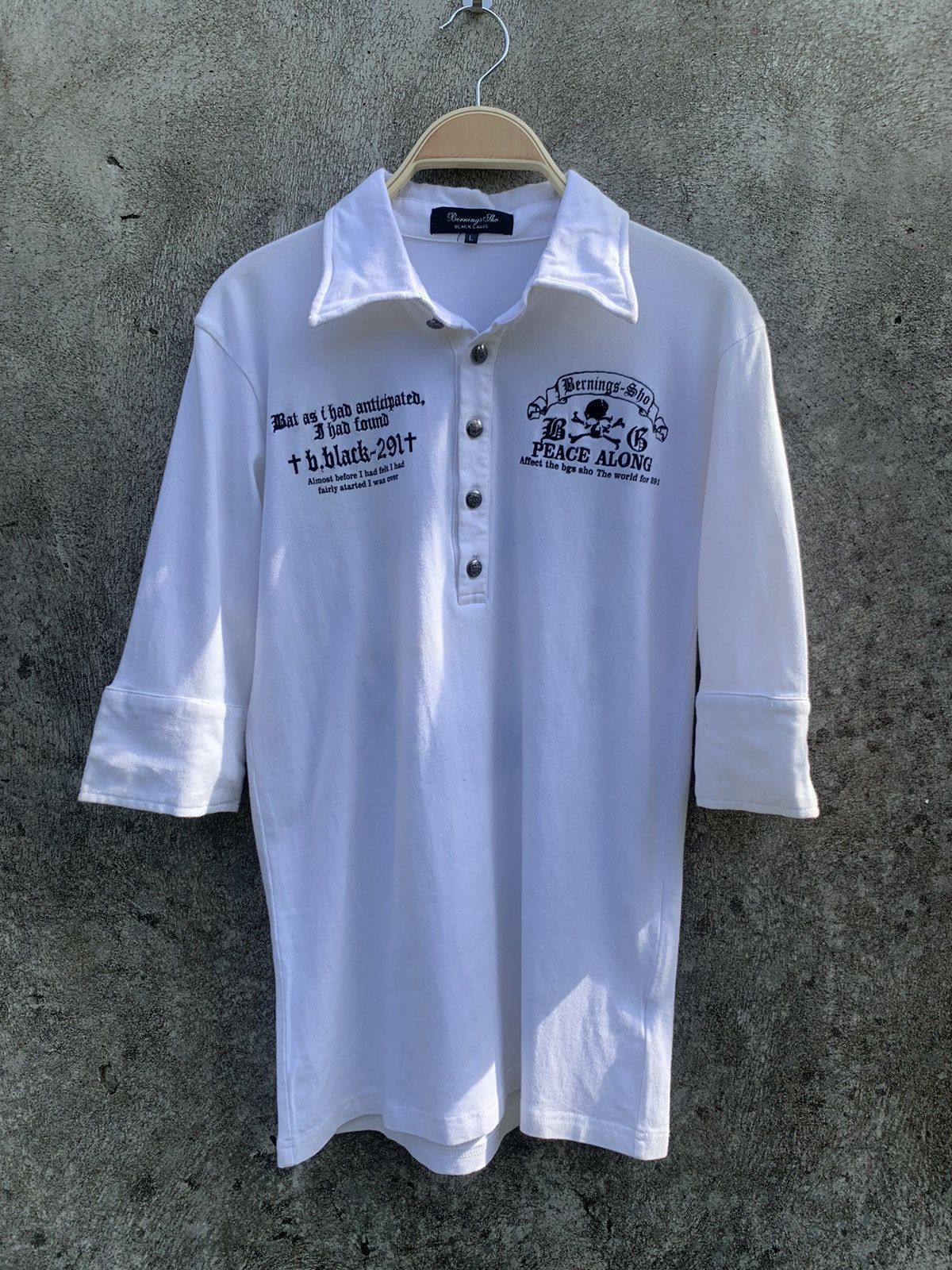 Bernings sho skull cross poem embroidery seditionaries polos Polos
