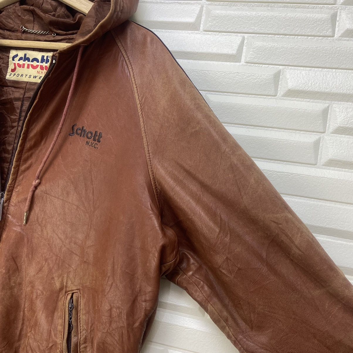 Schott Schott N.Y.C Sportswear Sheep Skin Genuine Leather Jacket Size US S / EU 44-46 / 1 - 11 Thumbnail