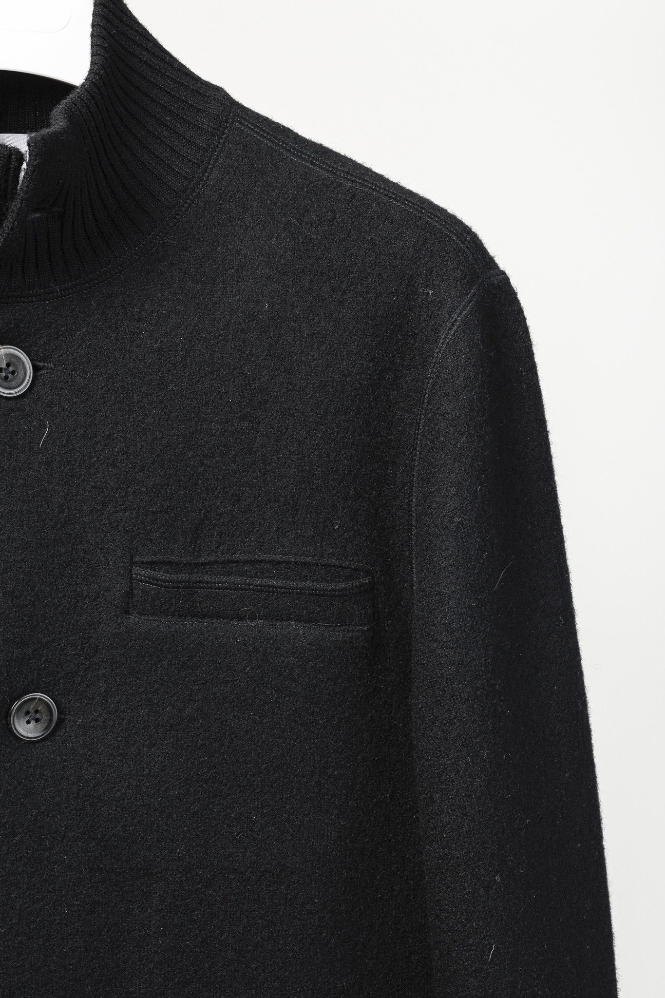 Armani Collezioni Armani Collezioni Boiled-Wool Buttoned Mock-Neck Jacket Size US M / EU 48-50 / 2 - 5 Thumbnail