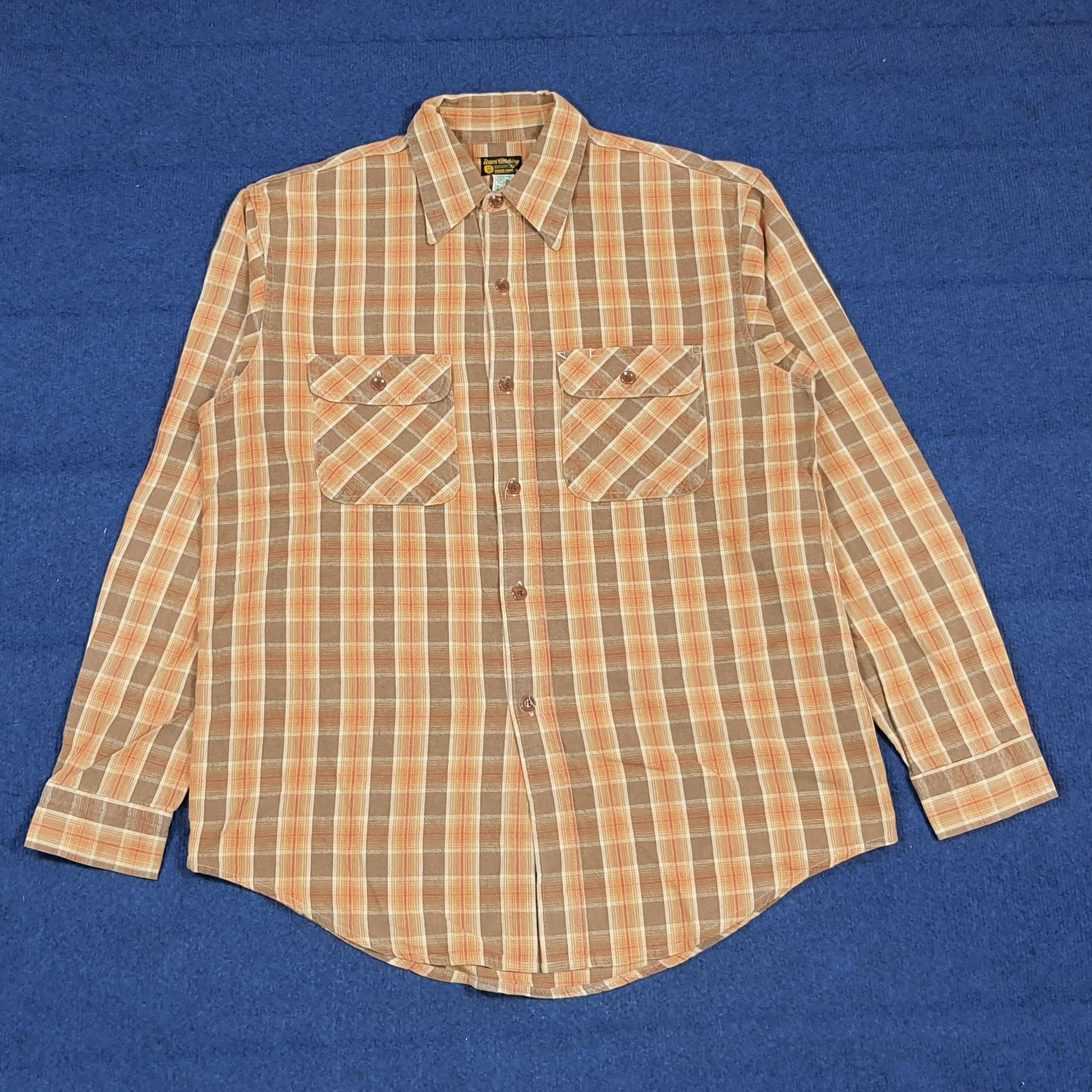 Sugar Cane Vintage Sugar Cane Japan Flannel Button Up Shirt C294N42 Size US M / EU 48-50 / 2 - 1 Thumbnail
