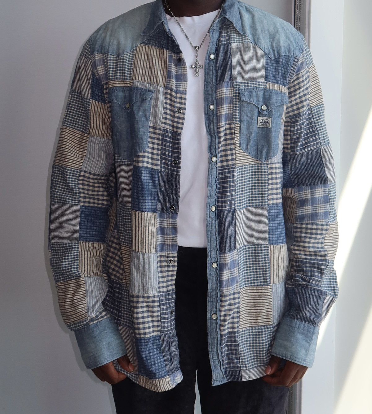 Denim & Supply Ralph Lauren Vintage Denim & Supply RL Patchwork Shirt button up Size US XL / EU 56 / 4 - 2 Thumbnail