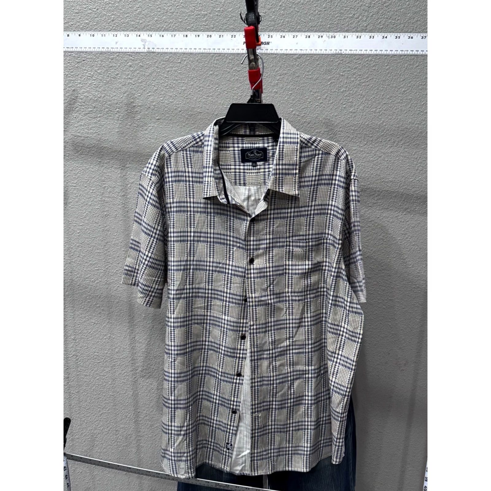 Nat Nast Nat Nast MINT Plaid Silk Button Up Shirt XL Men Short Sleeve Multicolor Shirt Size US XL / EU 56 / 4 - 3 Thumbnail