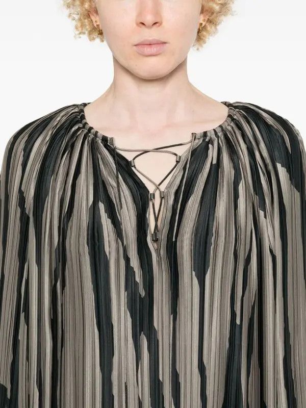 Lanvin o1y0326 Blouse in Gray/Black Size L / US 10 / IT 46 - 2 Thumbnail