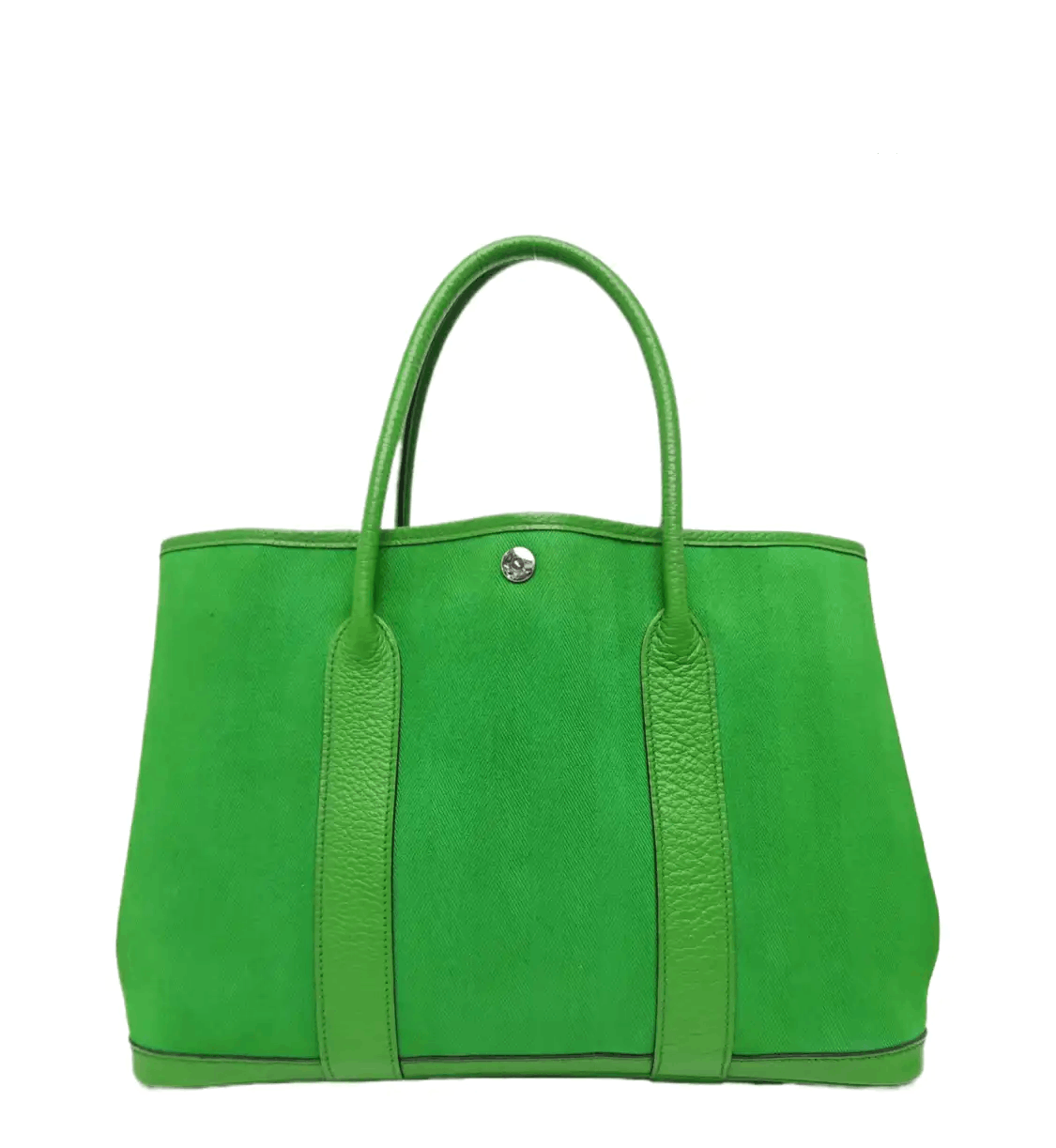 Hermes Hermes Garden Party 36 Vert Cactus canvas Garden Party handbag silver hardware Size ONE SIZE - 1 Thumbnail