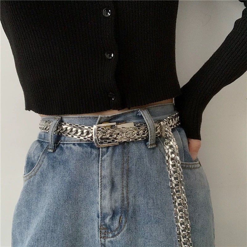Designer New Design Vintage Belt Riveted Belts Menswear Accessories Size ONE SIZE - 3 Thumbnail