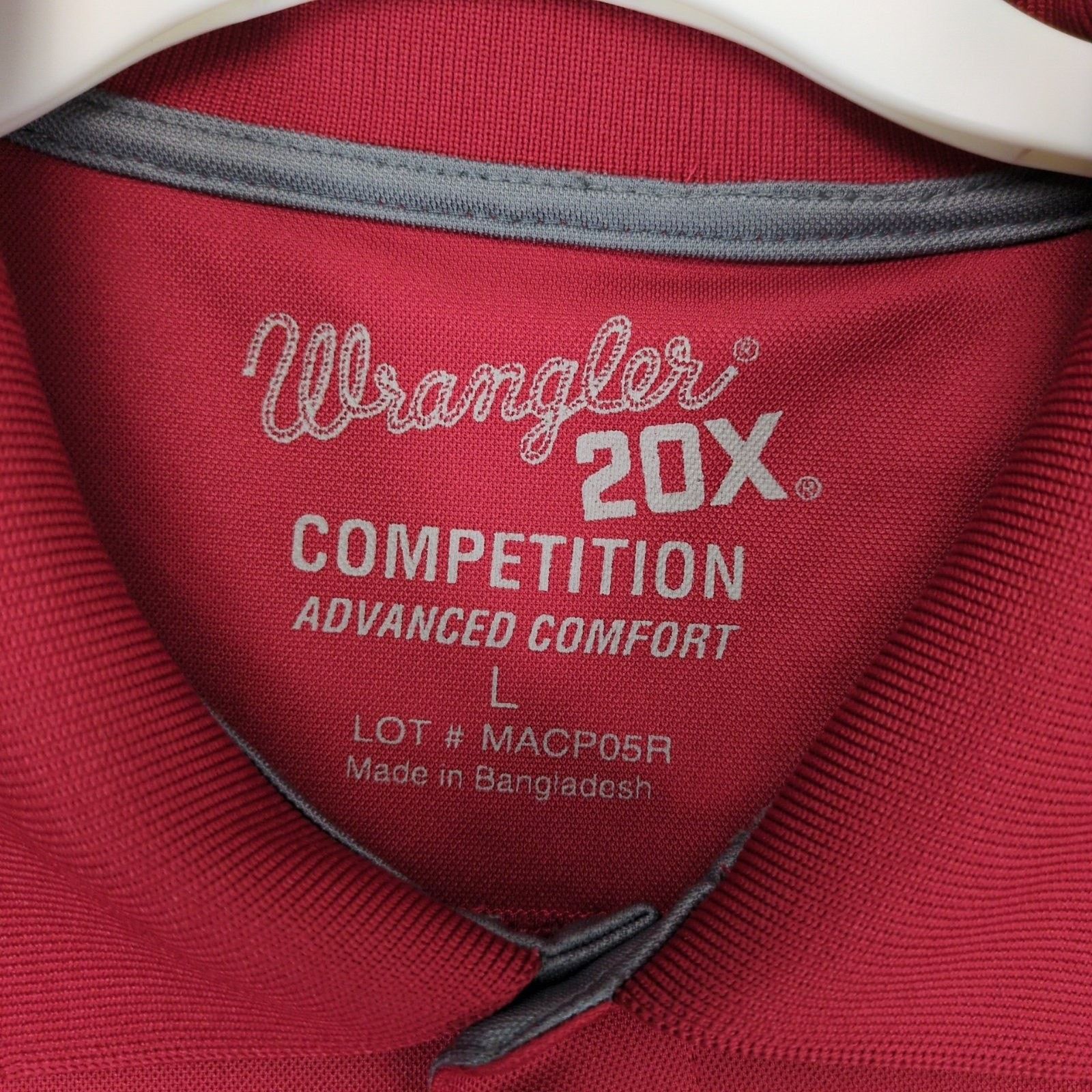 Wrangler Wrangler 20X Competition Men's L Red Polo Shirt Work Western Size US L / EU 52-54 / 3 - 2 Thumbnail