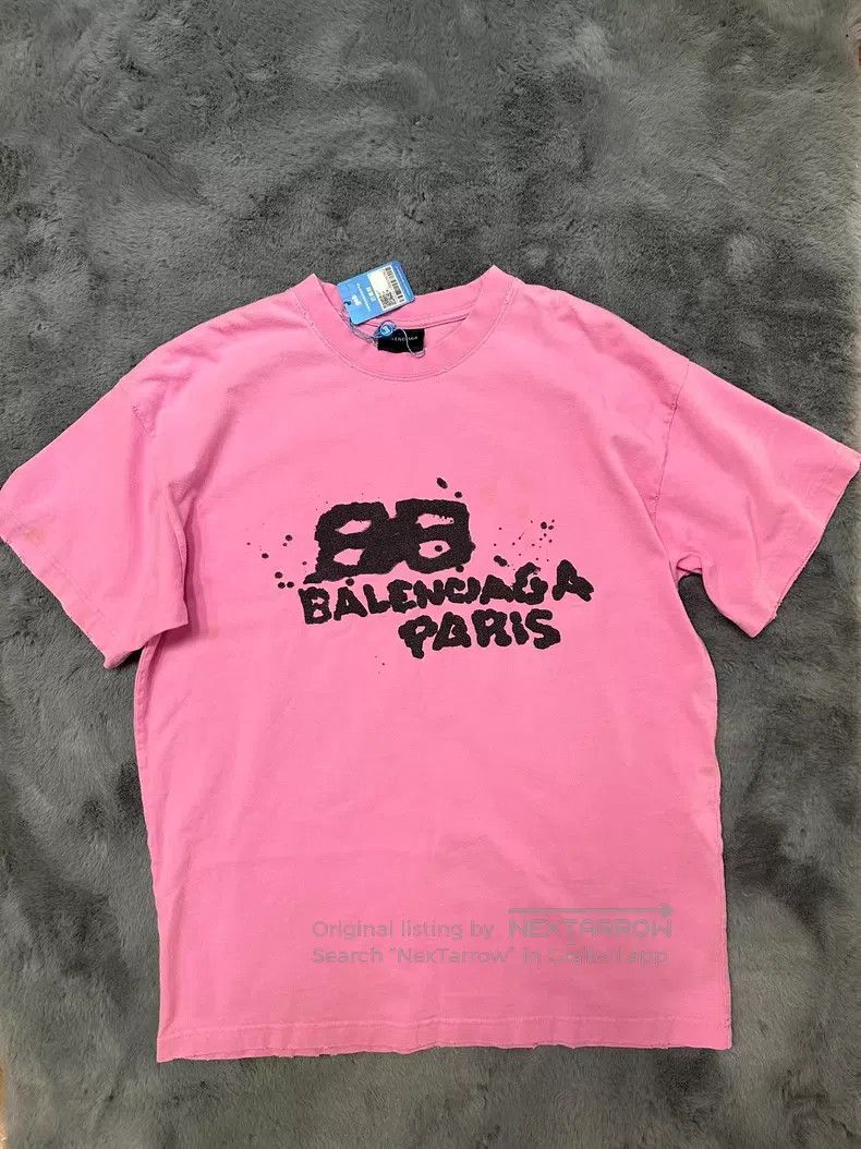 Balenciaga Balenciaga Letter Logo Printed Round Neck Short Sleeve T-S Size US M / EU 48-50 / 2 - 1 Thumbnail