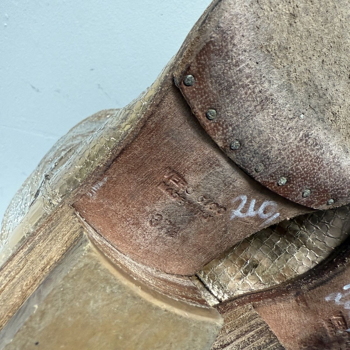 Other Vintage Manwood Vero Cuoio Gold Cowboy Boots Size US 7 / IT 37 - 7 Thumbnail