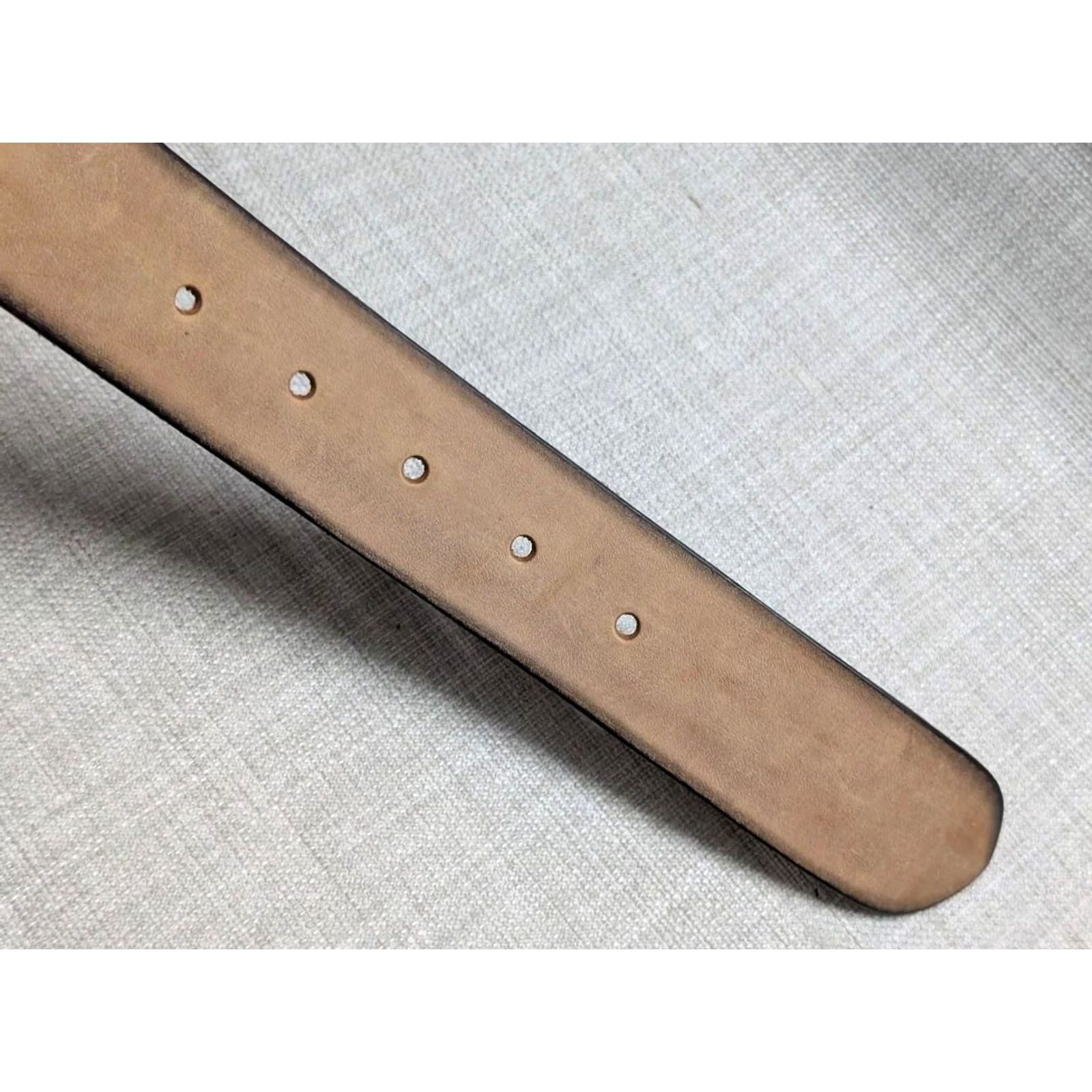 Vintage VINTAGE Amsterdam Heritage leather belt Unisex Adults 28 Brown Patina Rustic 1-3/4" Cowboys Western 90s Mens Size 28 - 4 Thumbnail
