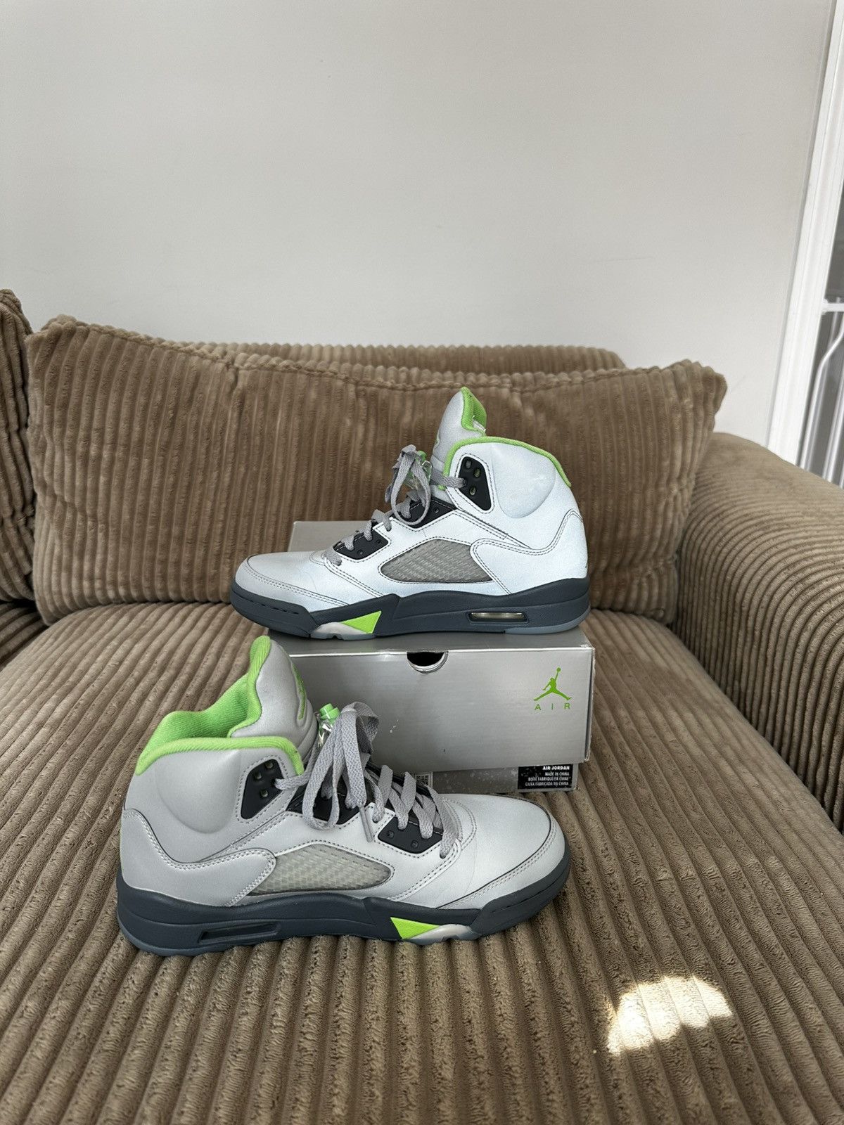 Nike Air Jordan retro 5 ‘ Green Bean ‘ 2022 Size US 8 / EU 41 - 5 Thumbnail