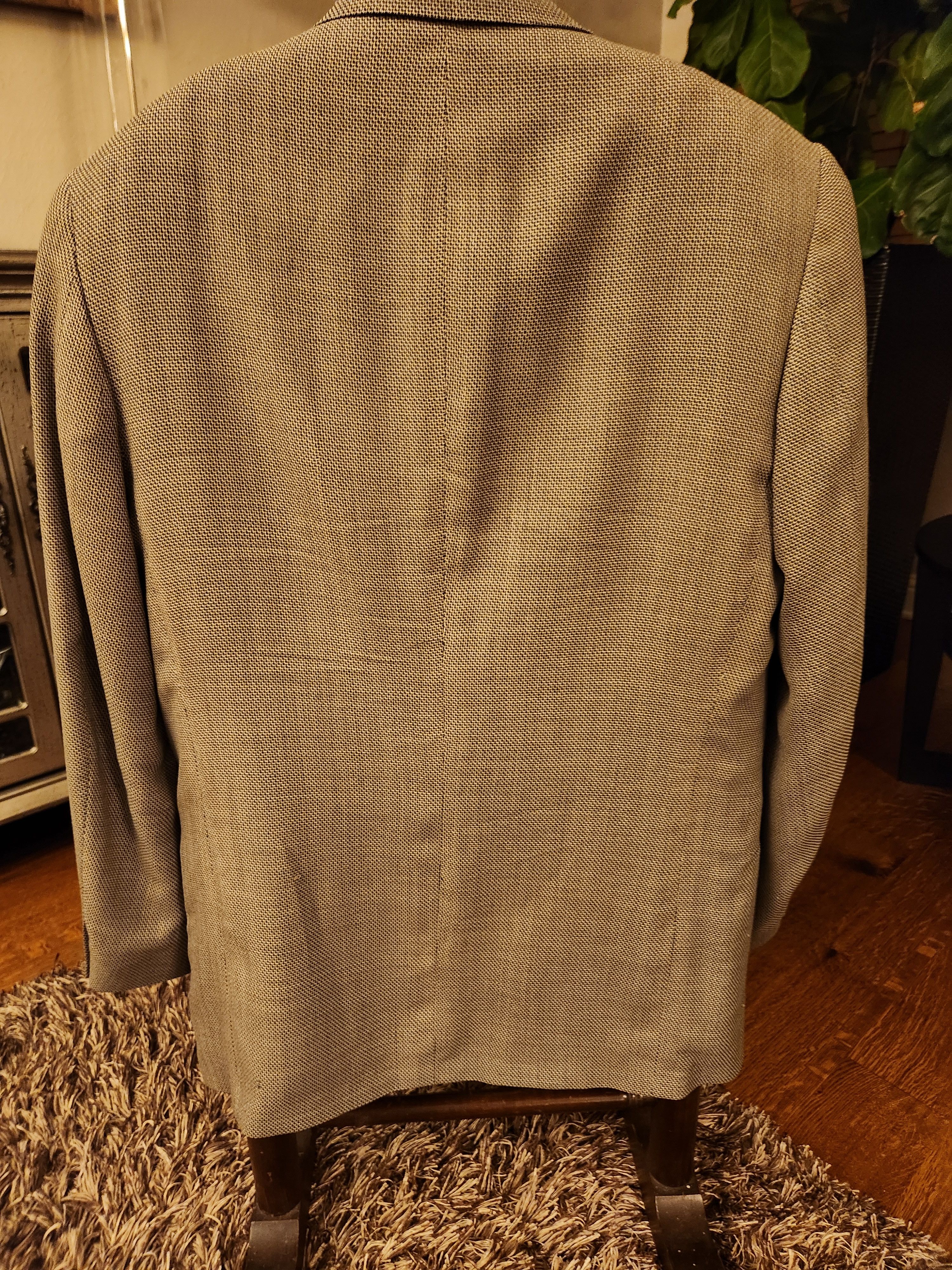Vintage Vintage 90's Riserva Men's Mini Houndstooth Blazer Size 42R - 2 Thumbnail
