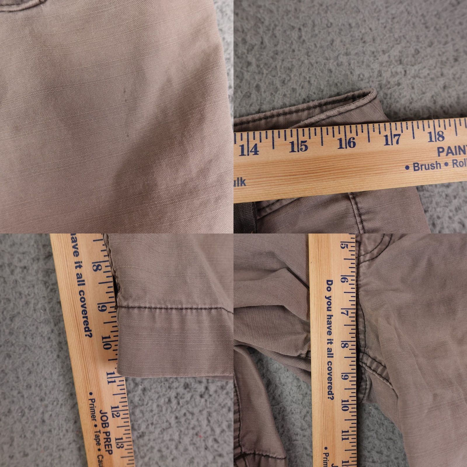 Lucky Brand Luck Brand Shorts Mens 30 Gray Canvas Buckle Grunge Y2K Bermuda Front Flat Front Size US 30 / EU 46 - 9 Thumbnail